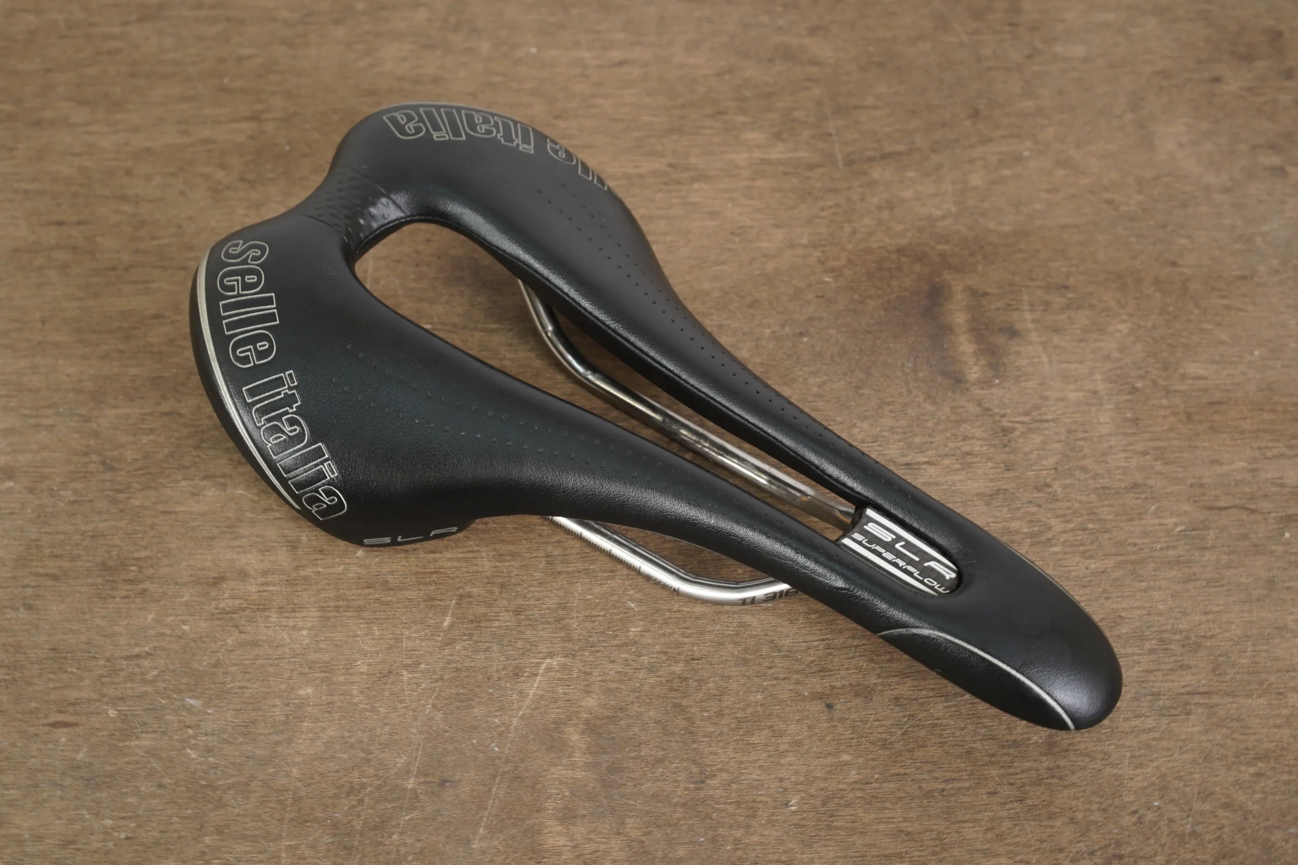 143mm Selle Italia SLR Superflow Titanium 316 Rail Road Saddle 183g