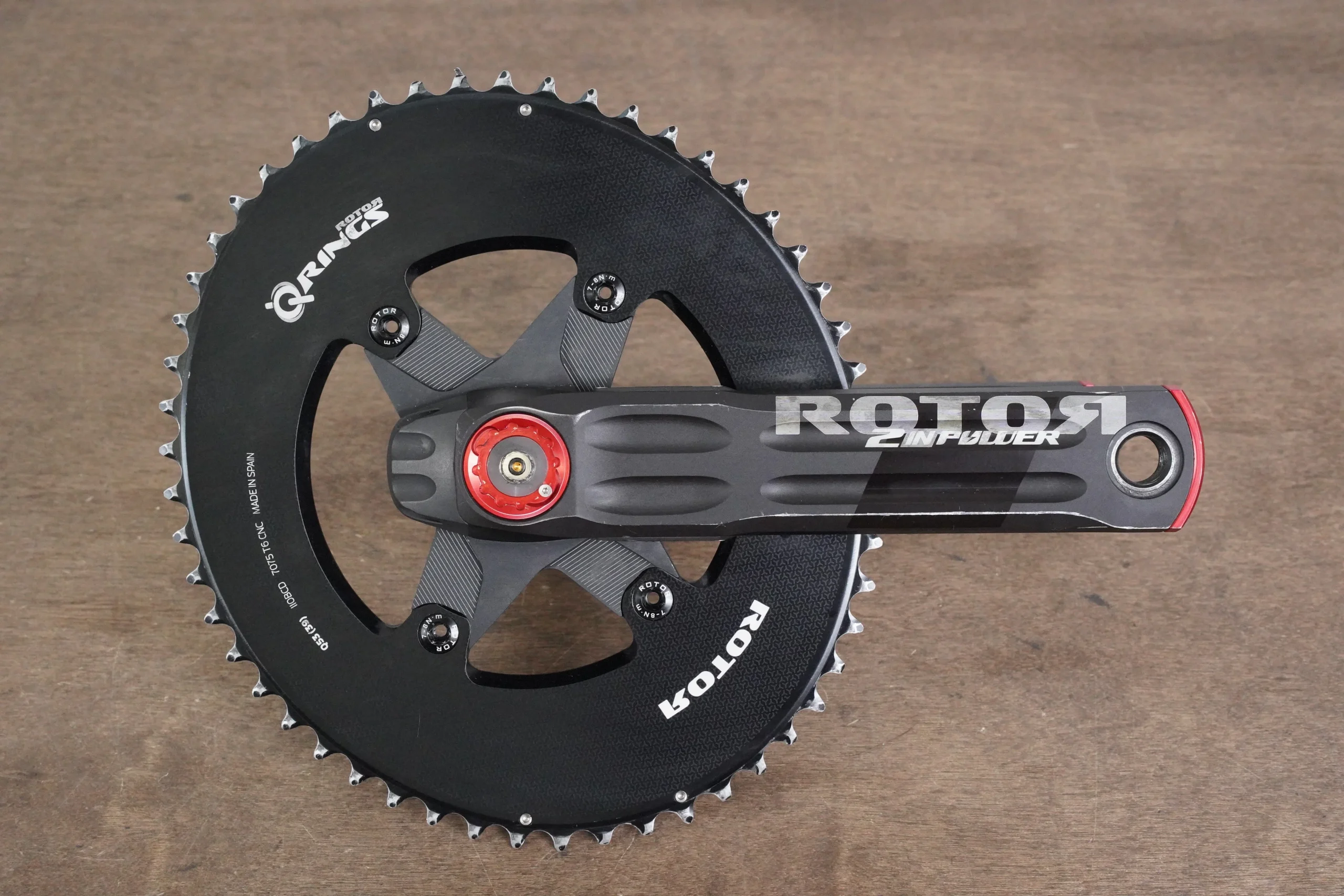 175mm 53/39T BB30 Rotor 2INpower Q Rings Power Meter Crankset