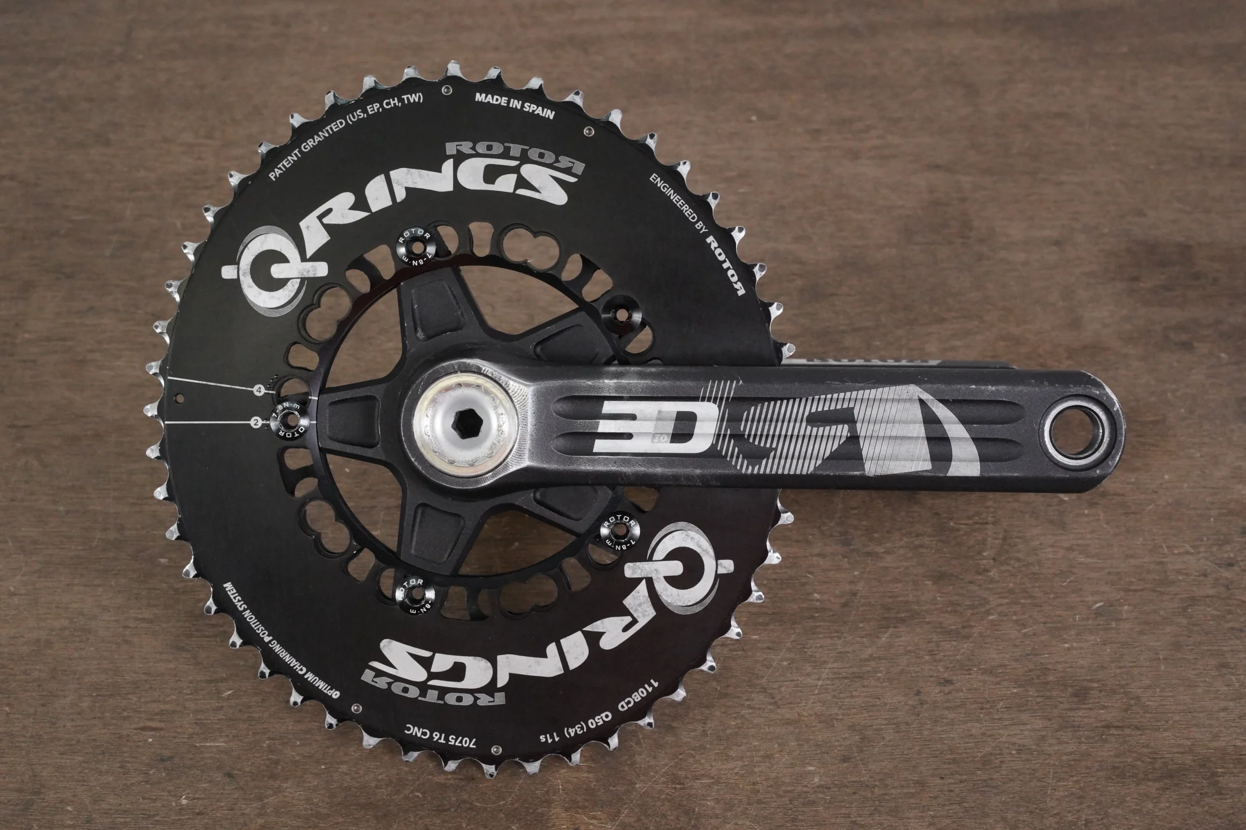 175mm 50/34T BB30 Rotor 3D+ INpower Power Meter Road Crankset