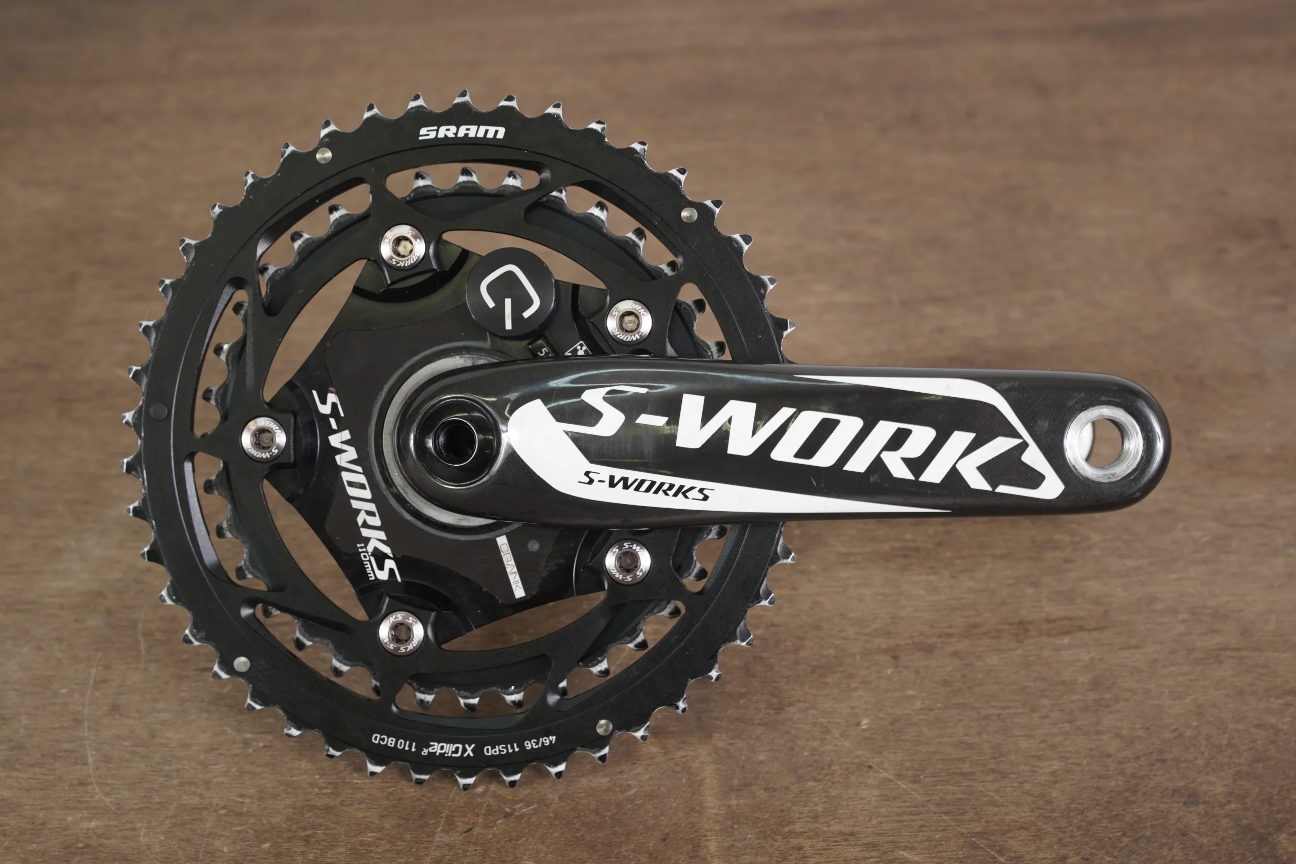 167.5mm 46/36T BB30 Specialized S-WORKS Quarq Power Meter Carbon Crankset