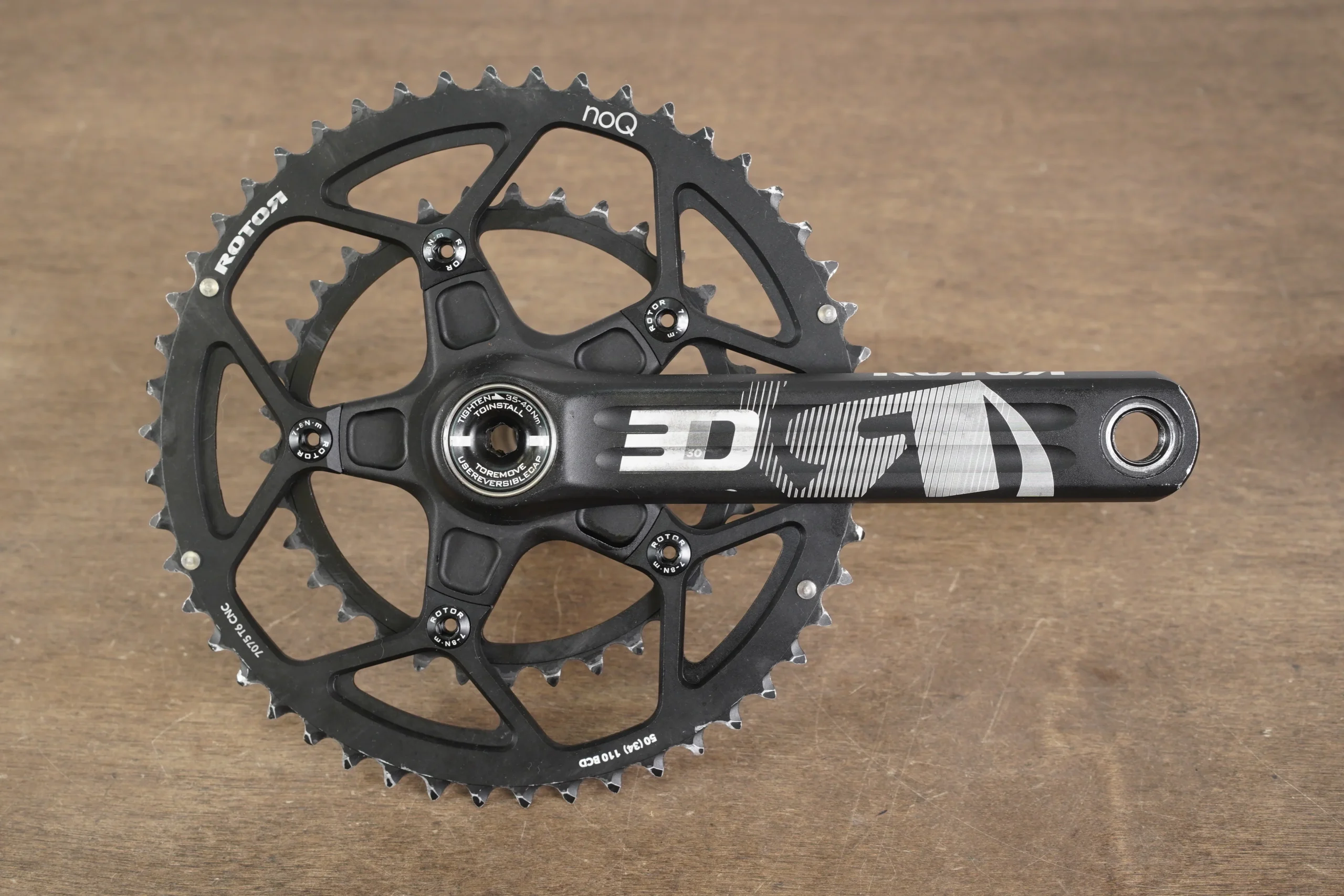 170mm 50/34T BB30 Rotor 3D NoQ Oval Road Crankset