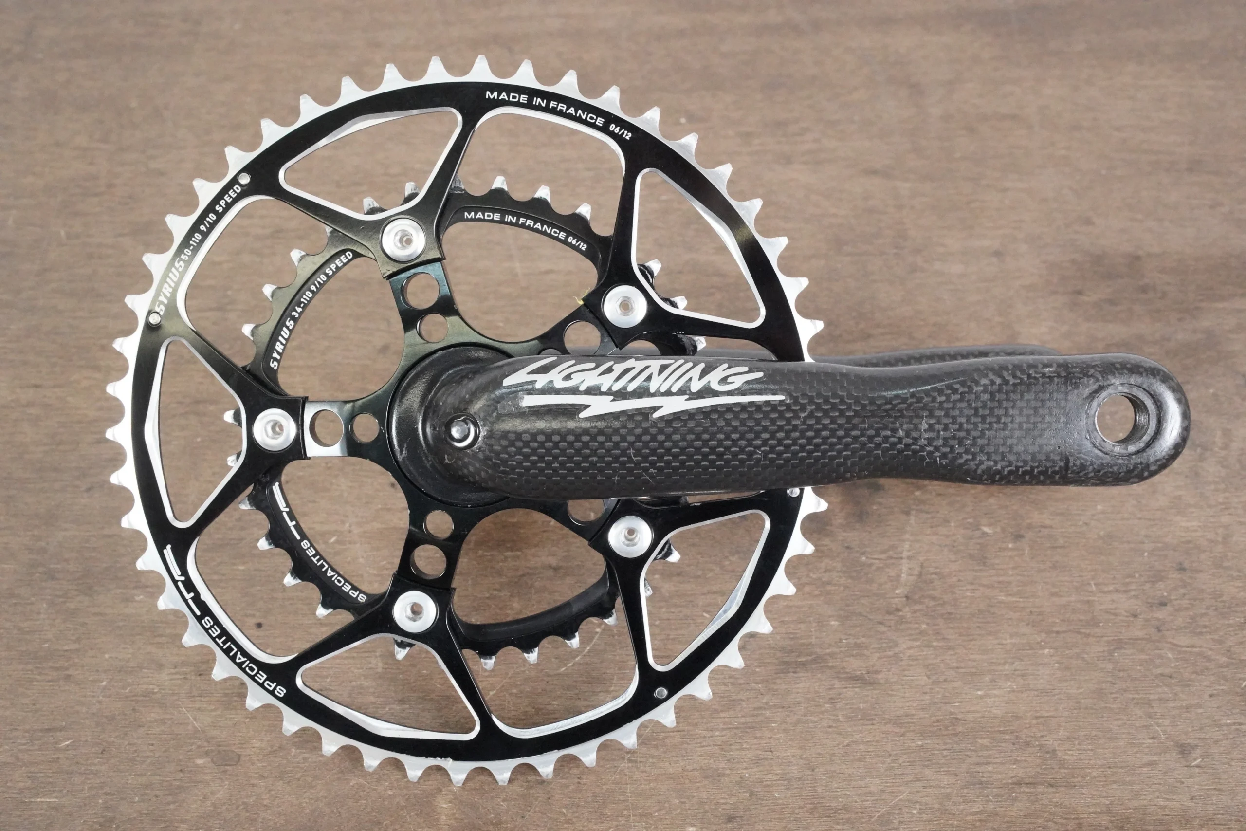 175mm 50/34T PF30 Lightning Carbon Road Crankset