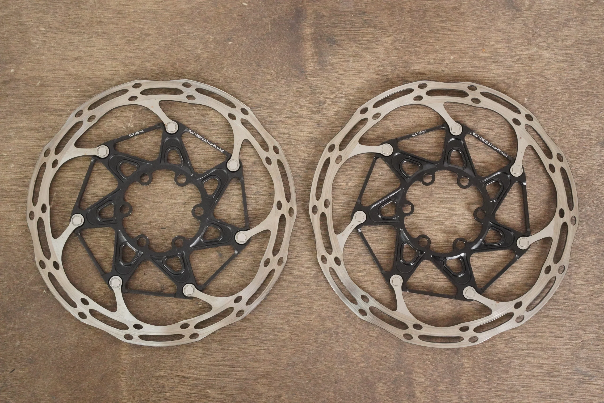 (2) 160mm SRAM CenterLine CLX 6 Bolt Disc Brake Rotors