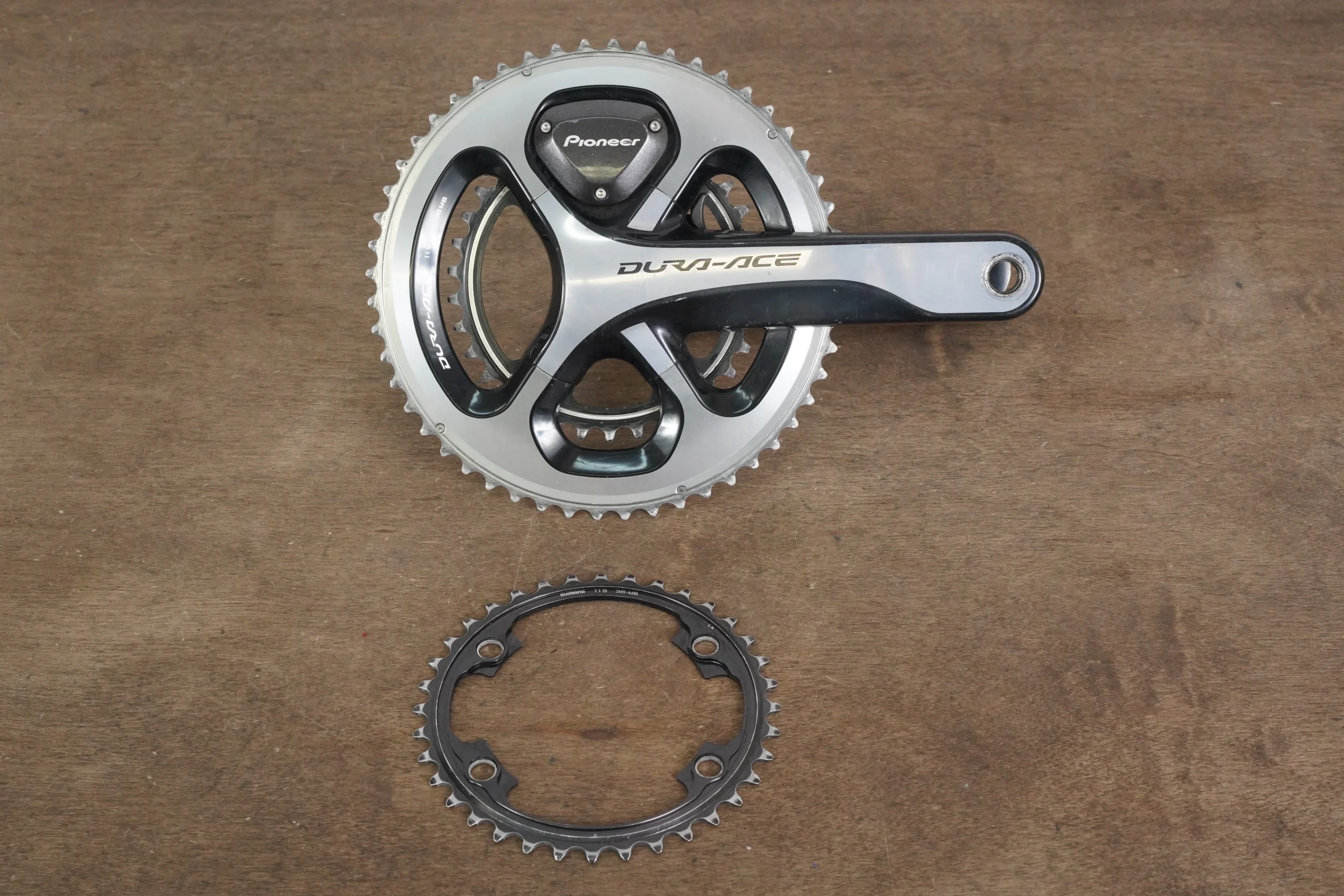 172.5mm 52/34T Shimano Dura Ace FC-9000 Pioneer Dual Power Meter Crankset
