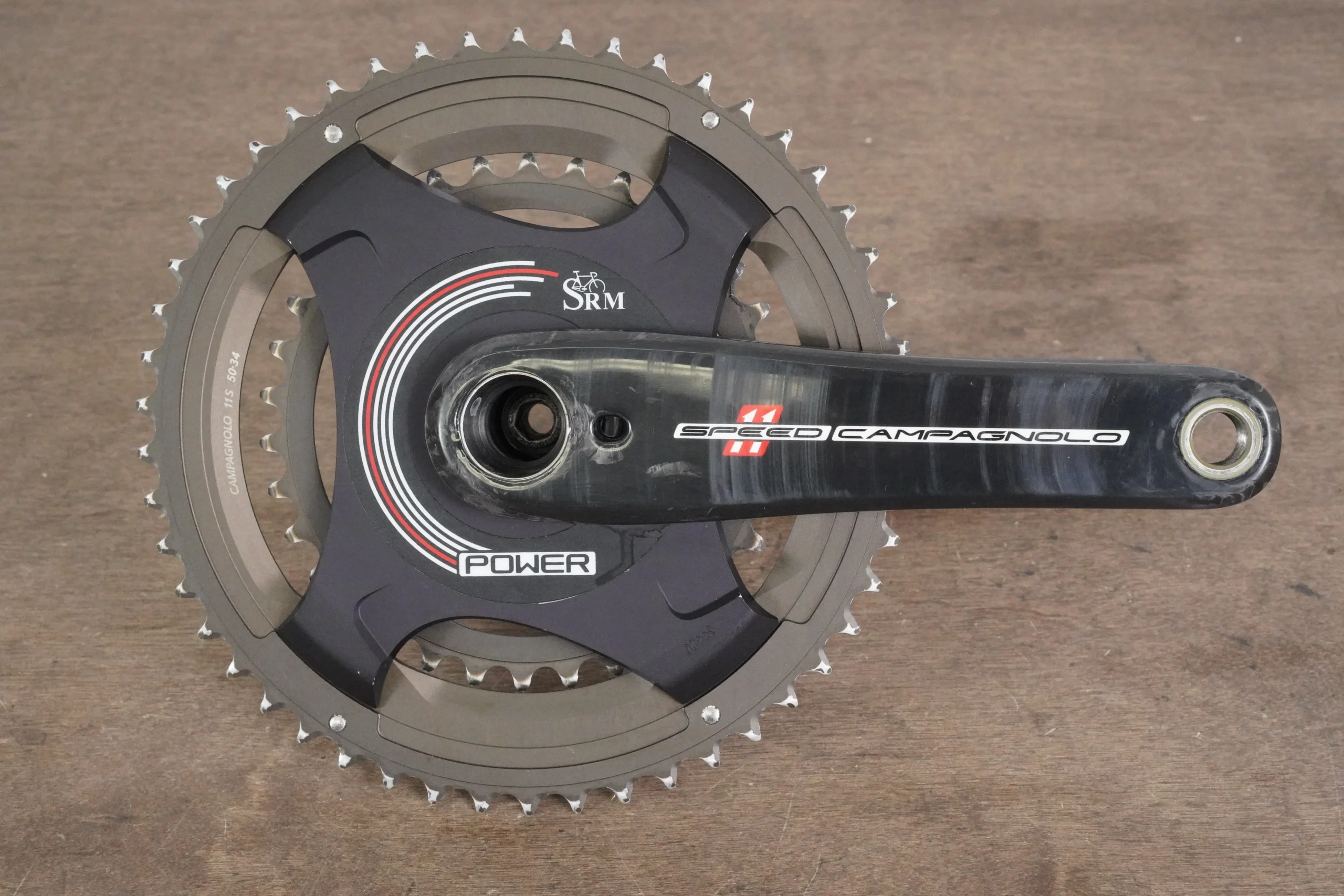 175mm 50/34T Campagnolo 11 Speed SRM Power Meter Road Carbon Crankset