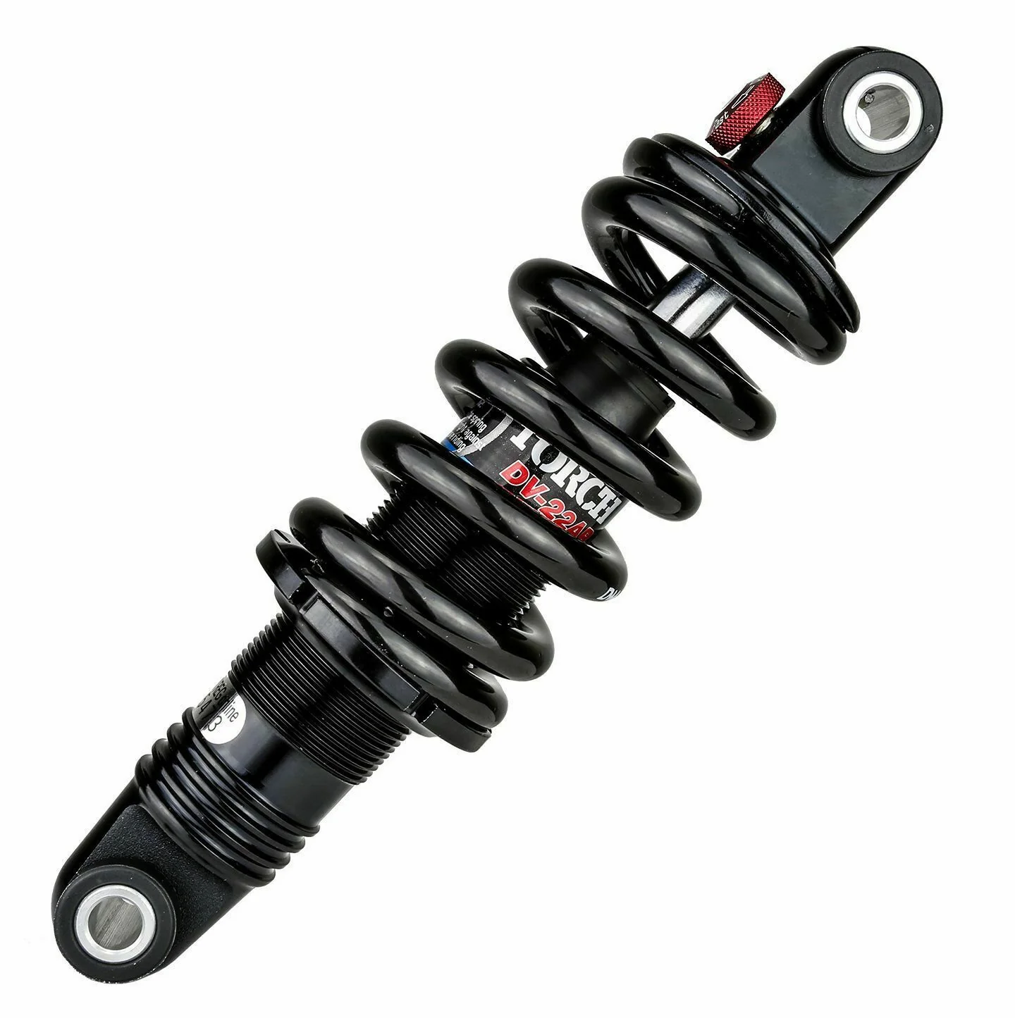 DNM Damping 2 System Mountain Bike Rear Shock Rebound/Preload Anodized Aluminum Alloy 6061 Coil Spring 750 lbs - 165mm
