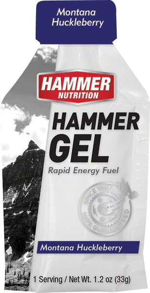 Hammer Gel: Montana Huckleberry, 24 Single Serving Packets