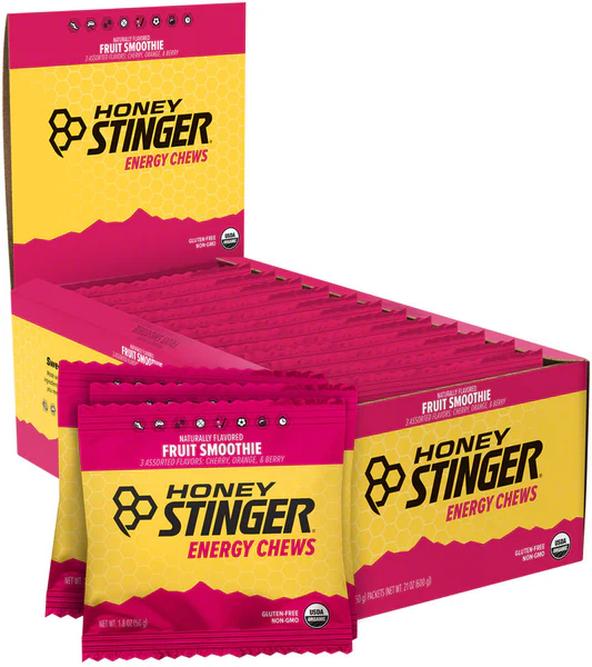 Honey Stinger Organic Energy Chews - Fruit Smoothie, Box of 12