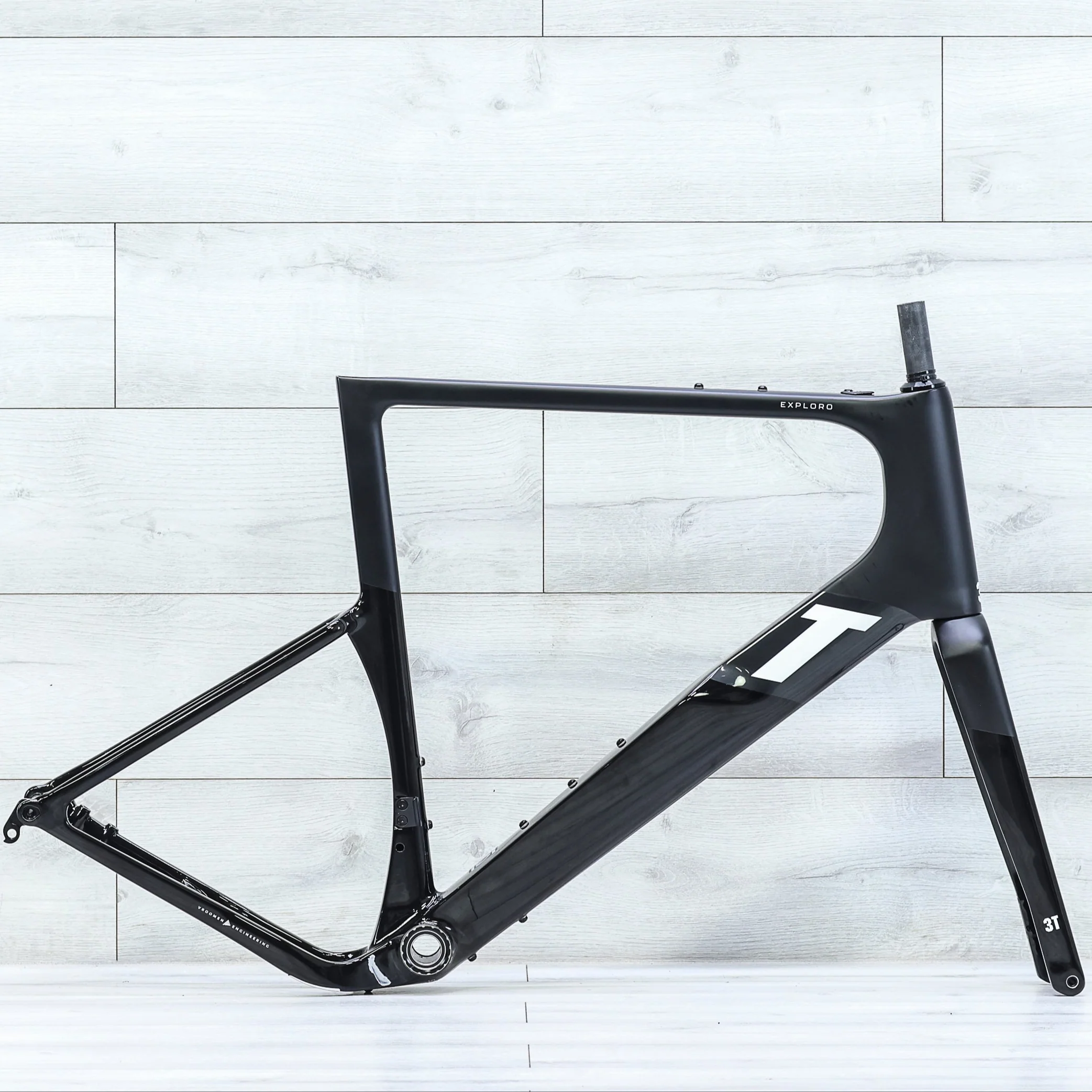 3T Exploro RaceMax Gravel Bike 700c Black Stealth Frameset - 2023, 61cm