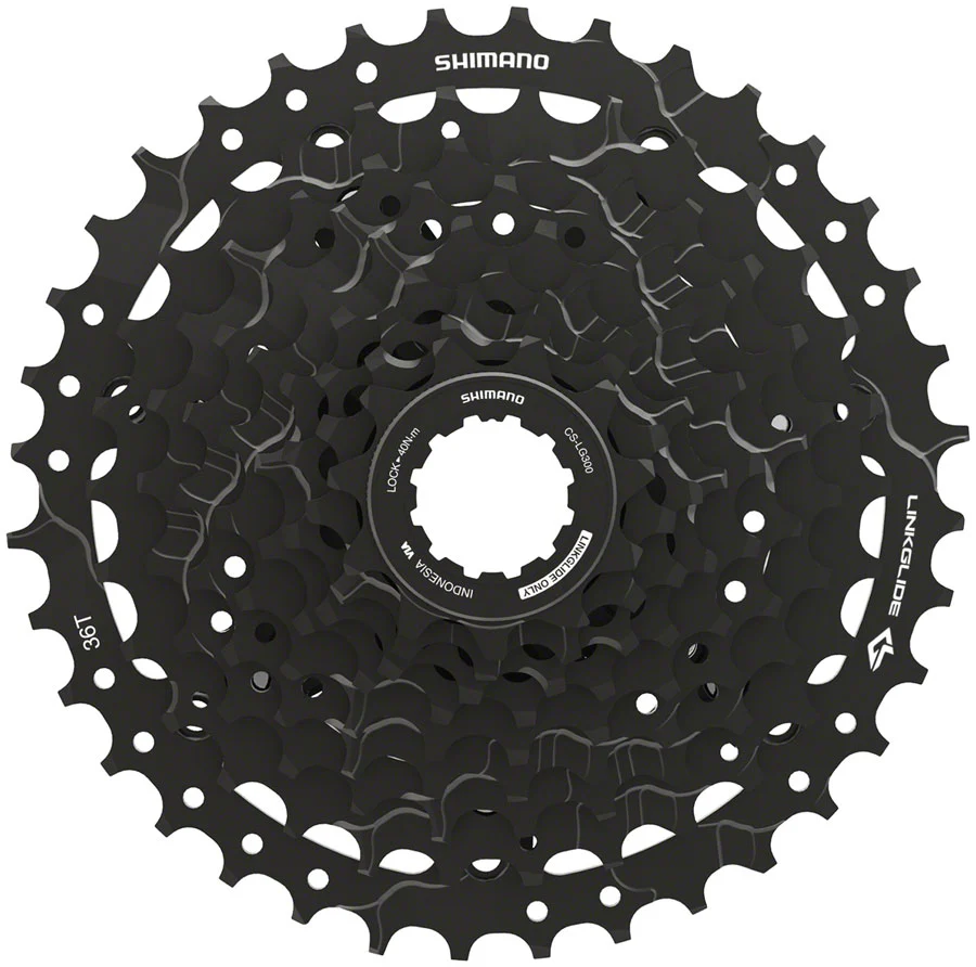 Shimano CUESCS-LG300-9 Cassette - 9-Speed 11-36t LINKGLIDE Black