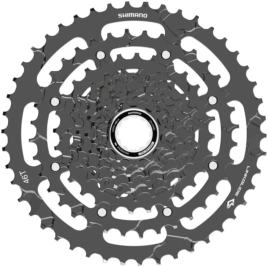 Shimano CUESCS-LG400-9 Cassette - 9-Speed 11-46t LINKGLIDE Black
