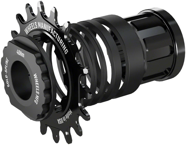 Wheels Manufacturing SOLO-SPLINE Micro Spline Single Speed Conversion Kit - 18t, For Shimano Micro Spline Hub Bodies,