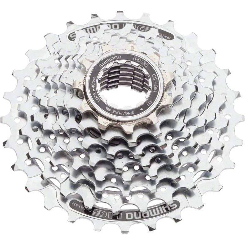 Shimano Alivio CS-HG51 Cassette - 8 Speed, 11-28t, Silver