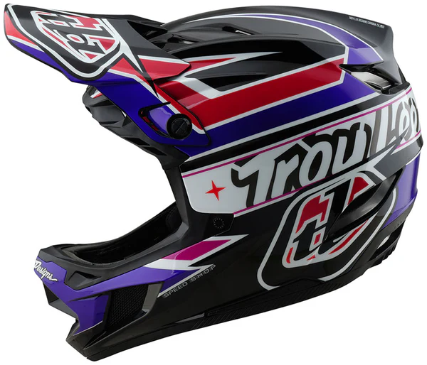 Troy Lee Designs D4 Polyacrylite Helmet Linear Black, 2X-Large
