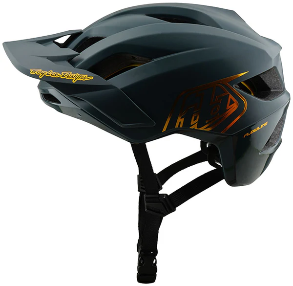 Troy Lee Designs Flowline Helmet Point Gray/Gold, X-Small/Small
