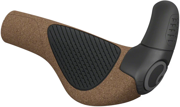 Ergon GP2 Evo BioKork Grips - Lock-On, Small, Black/Tan