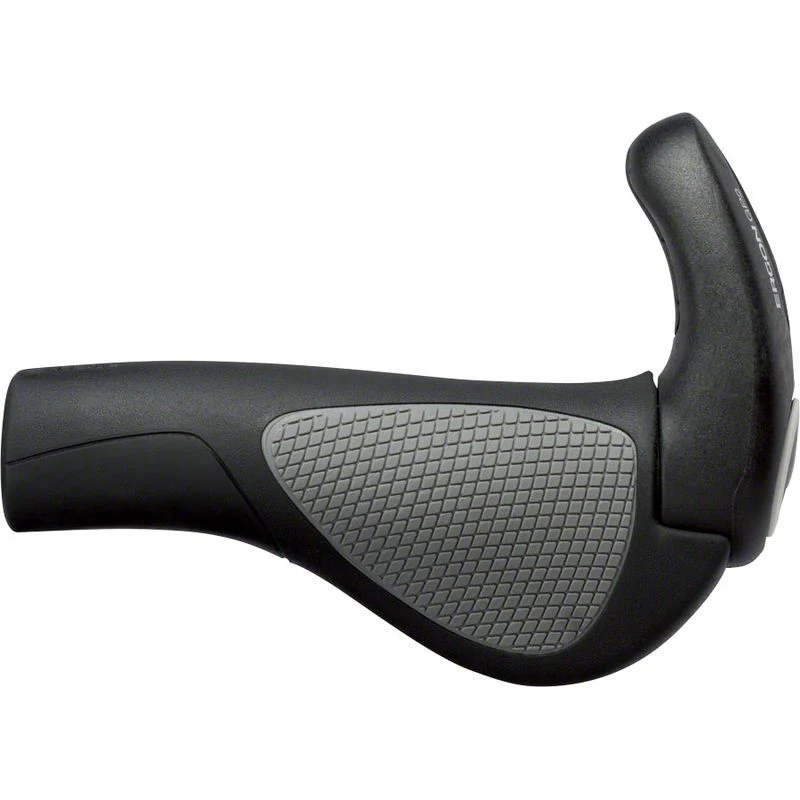 Ergon GP2 Grips - Black/Gray, Lock-On, Large