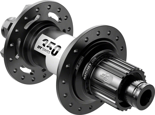 DT Swiss 350 DEG Rear Hub - 12 x 148mm, 6-Bolt, Micro Spline, Black, 28H, 72pt