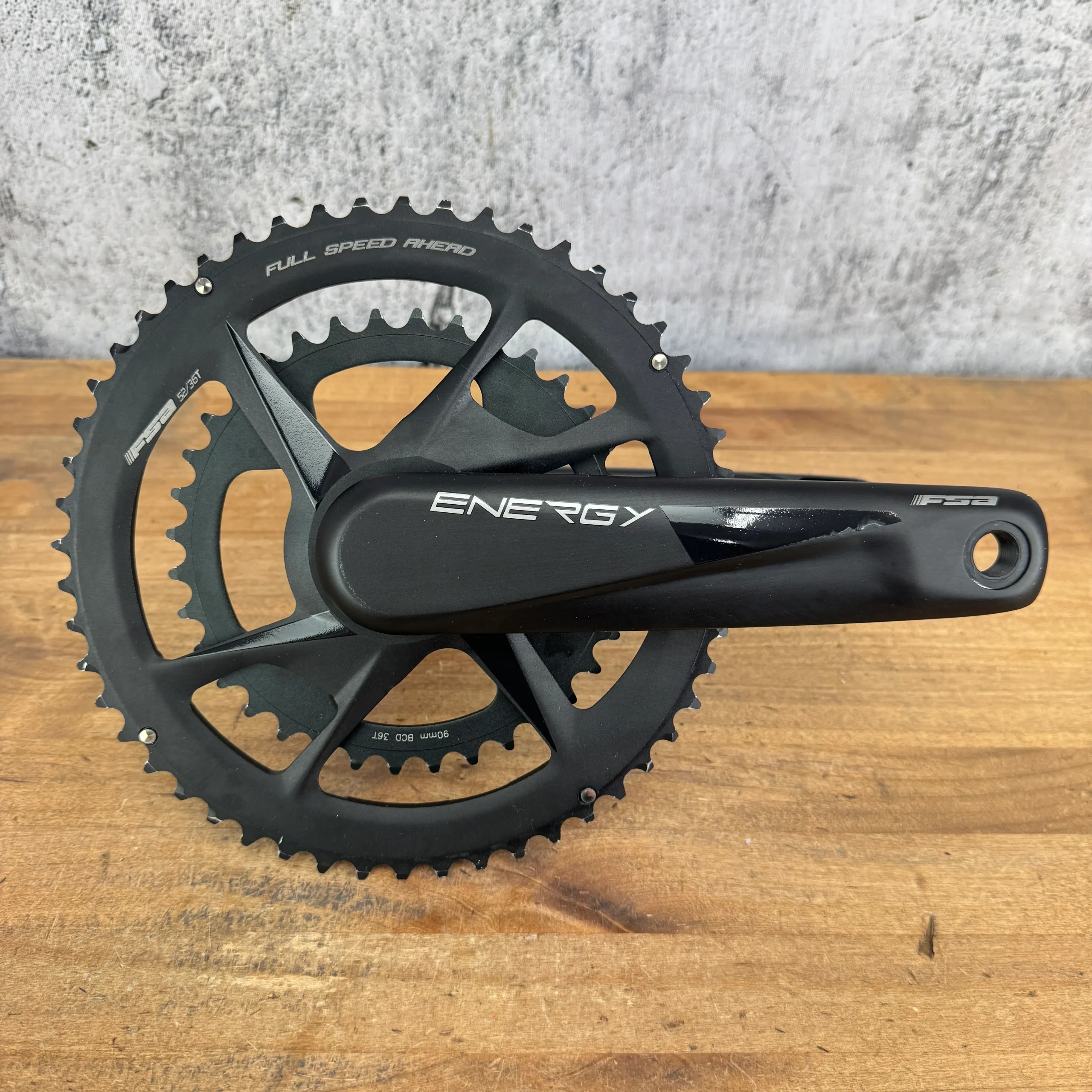 FSA Energy 175mm 52/36t Alloy Direct Mount 30mm Spindle Bike Crankset 806g