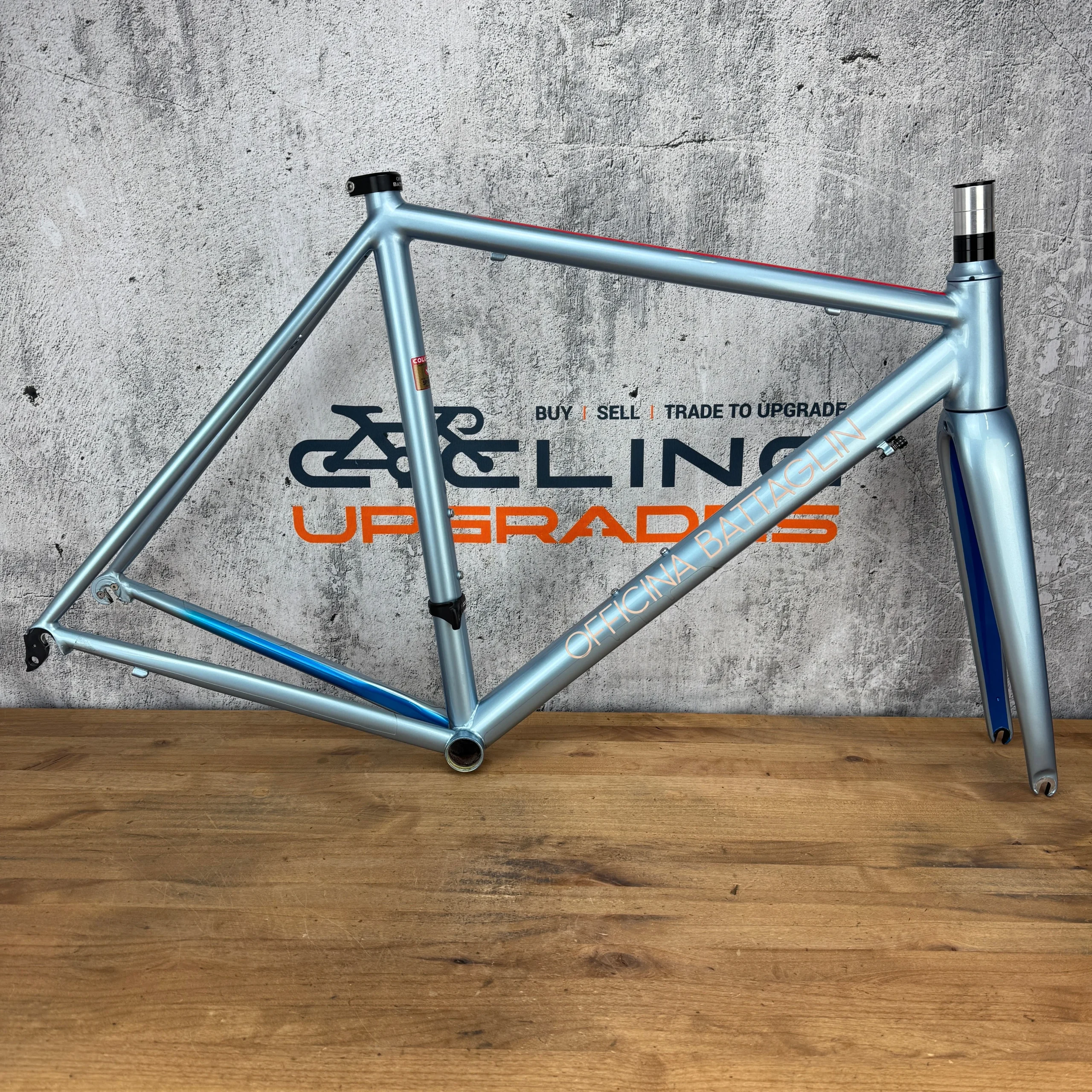 2018 Officina Battaglin Power+ HSS Spirit 52cm Rim Brake Steel Frameset 700c