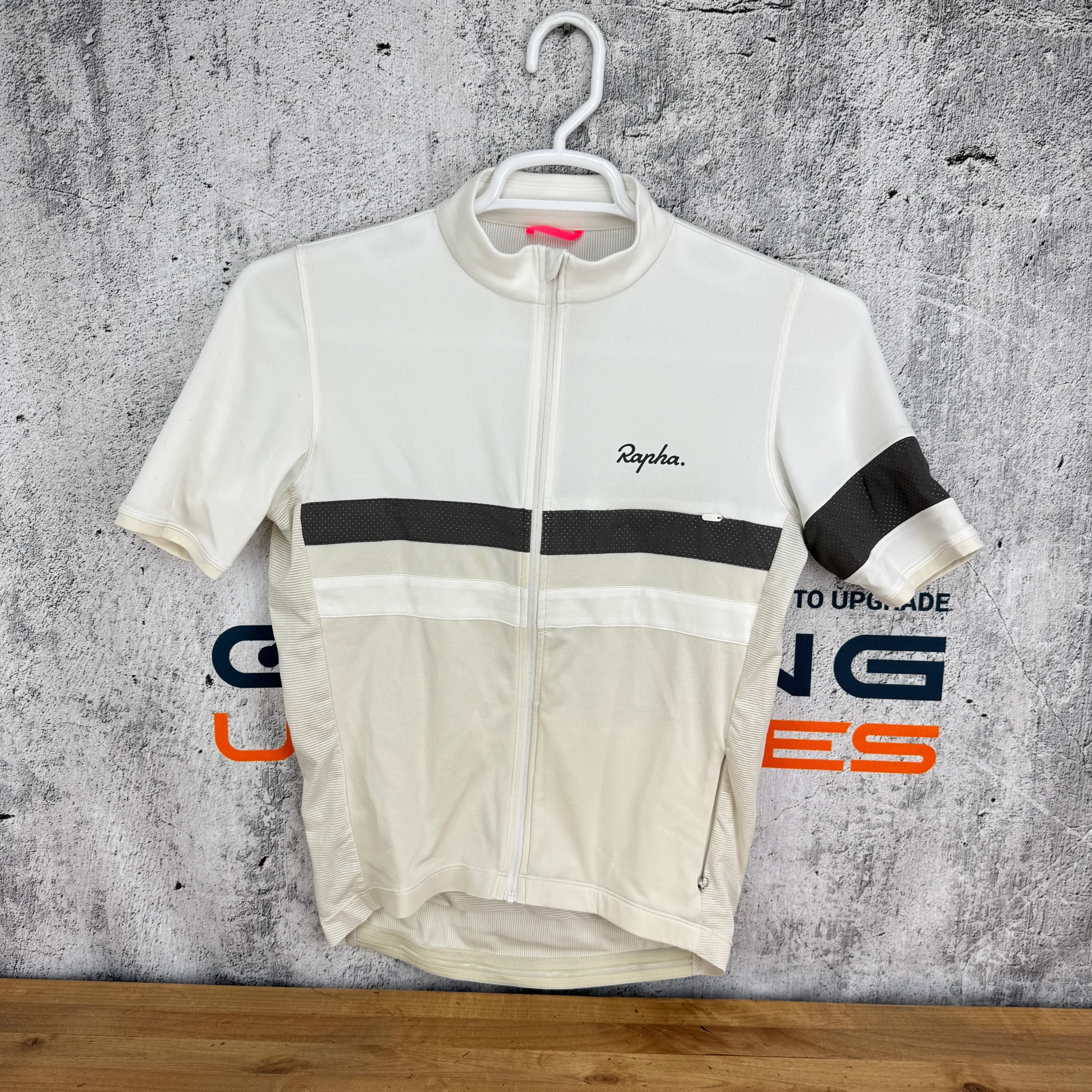 Light Use! Rapha Brevet Lightweight Medium Short Sleeve Off White Cycling Jersey