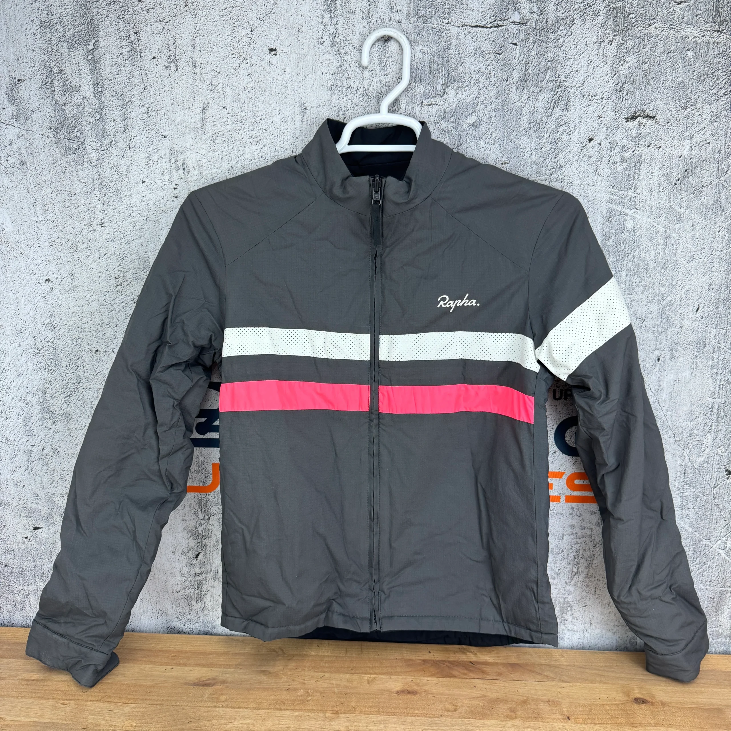 Light Use! Rapha Reversible Men's Medium Grey Cycling Wind Jacket