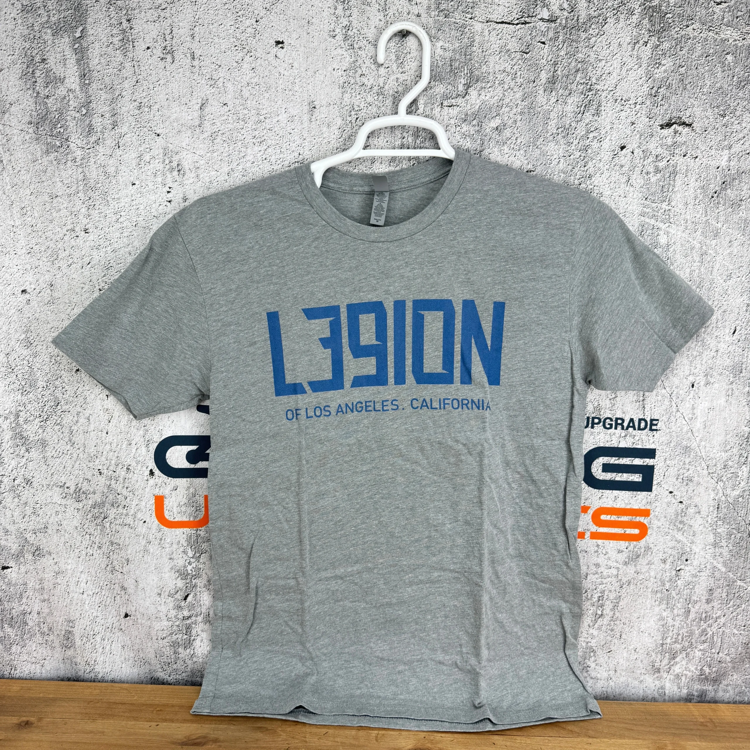 New! L39ION Men's Medium Grey Short Sleeve Los Angeles T-Shirt