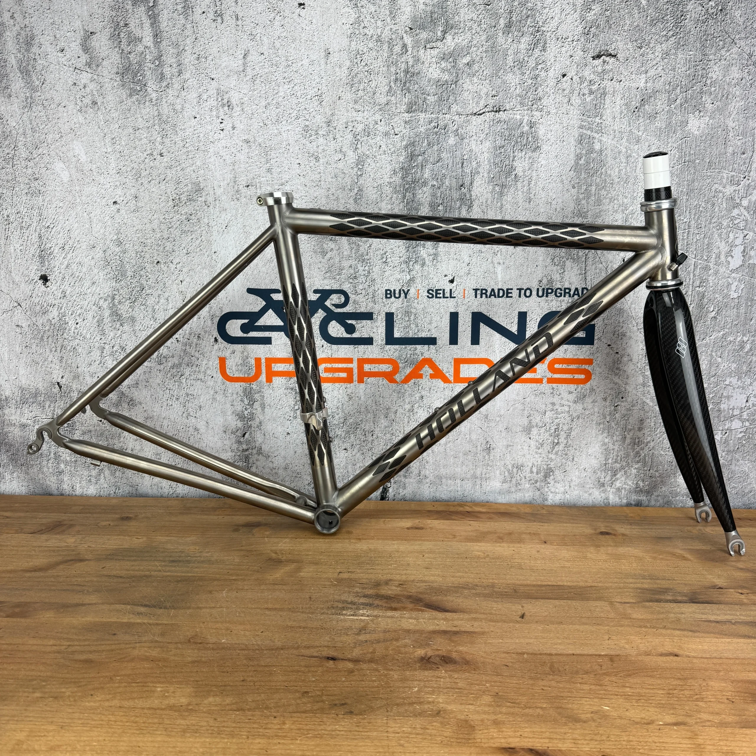 2012 Holland Cycles Exogrid 53cm Rim Brake Carbon Titanium Frameset 700c 1855g