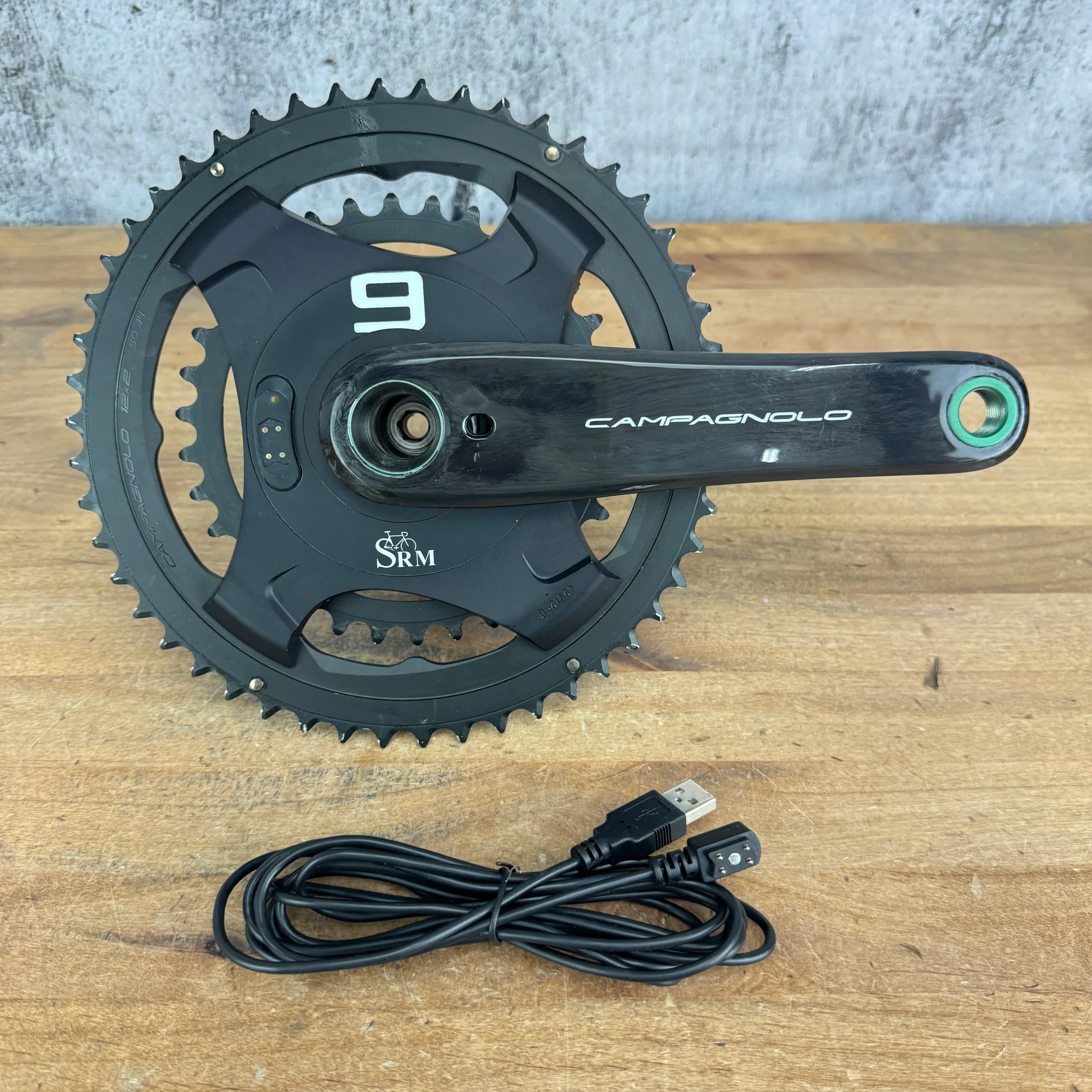 Ridden Once! Campagnolo Record 12 SRM PM9 170mm 50/34t Power Meter Crankset