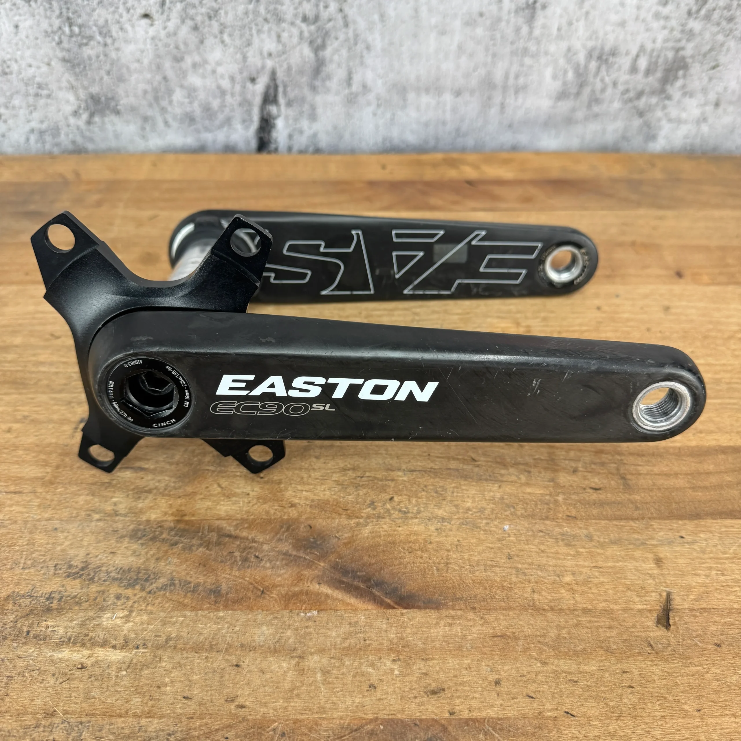 Easton EC90 SL 175mm 4-Bolt Carbon Crankset Crank Arms 30mm Spindle + Spider