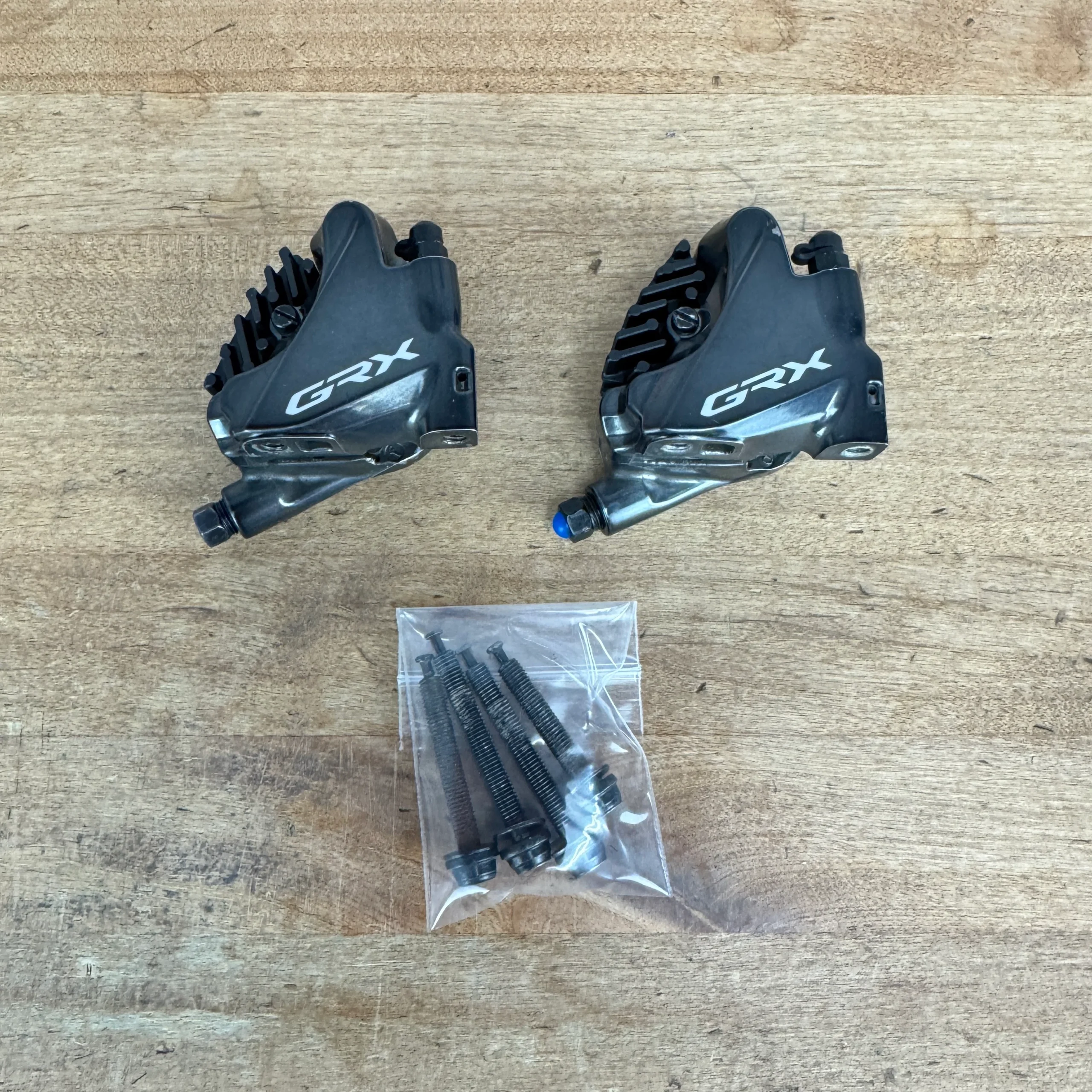 Pair Shimano GRX BR-RX810 Flat-Mount Hydraulic Disc Brake Calipers 288g