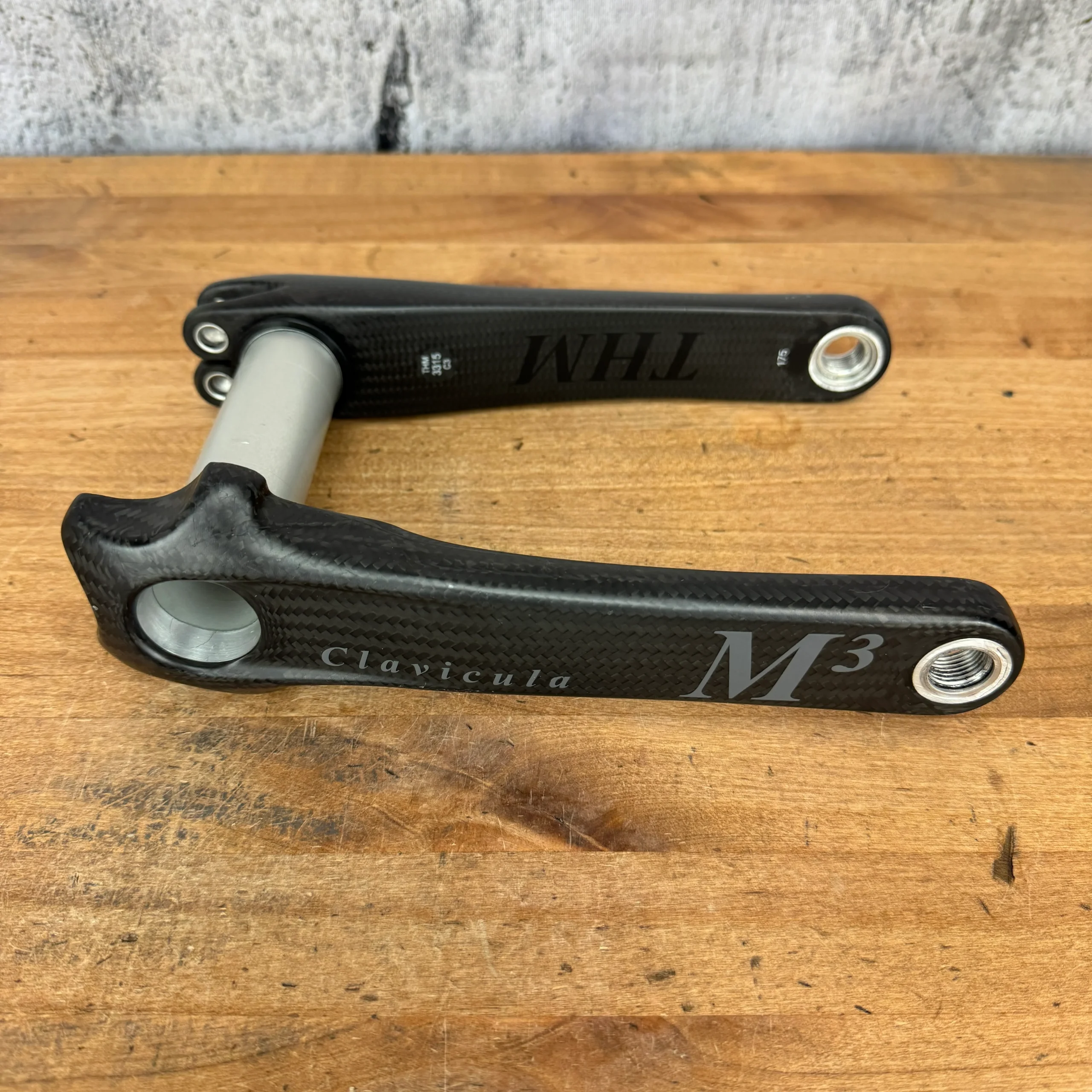 THM Clavicula M3 Road 175mm Carbon Crank Arms 30mm Spindle 336g