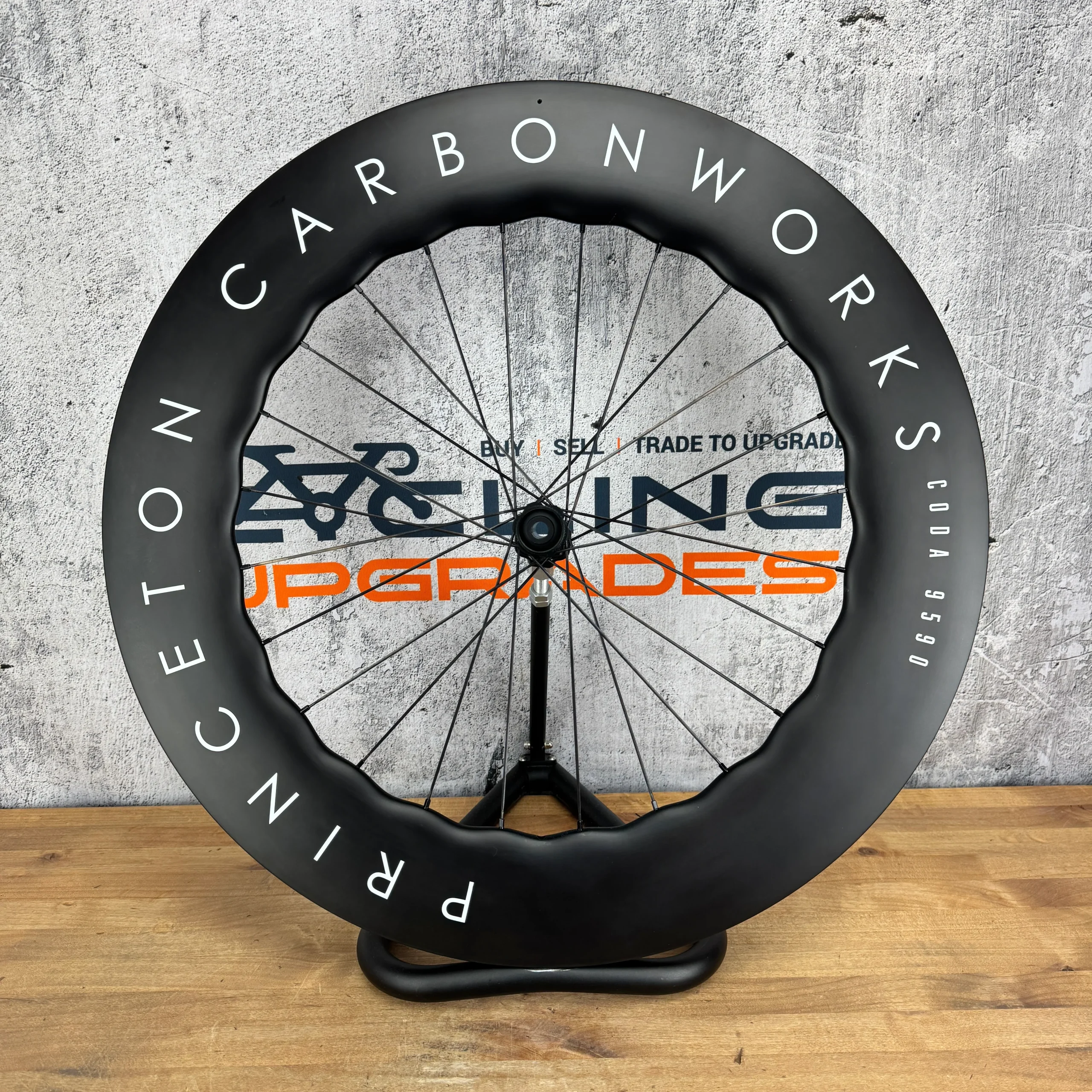 Mint! Princeton CarbonWorks Coda 9590 Carbon Tubeless Disc Front Wheel 700c 864g