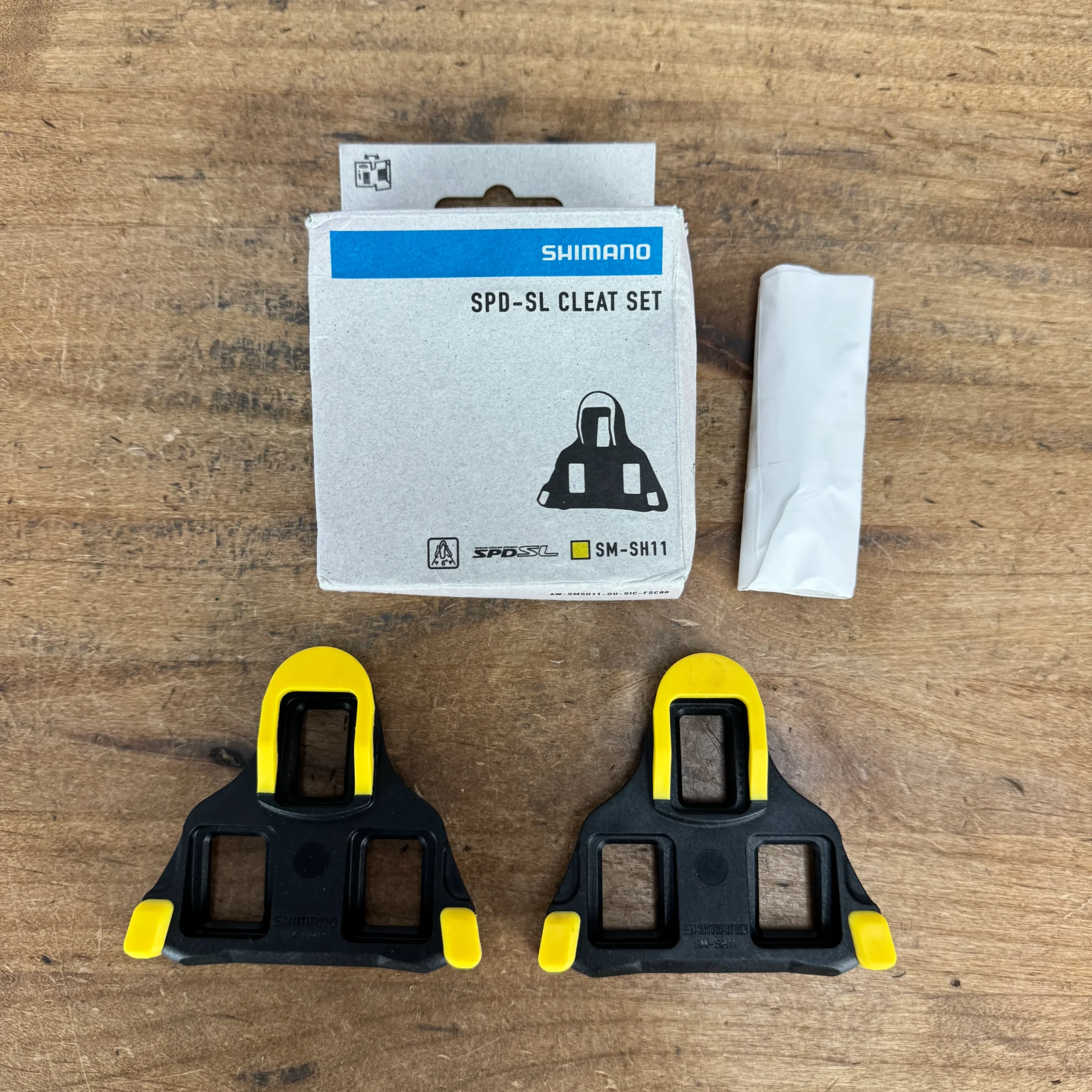 New! Shimano SH11 SPD-SL Road Pedal Cleat Set Yellow