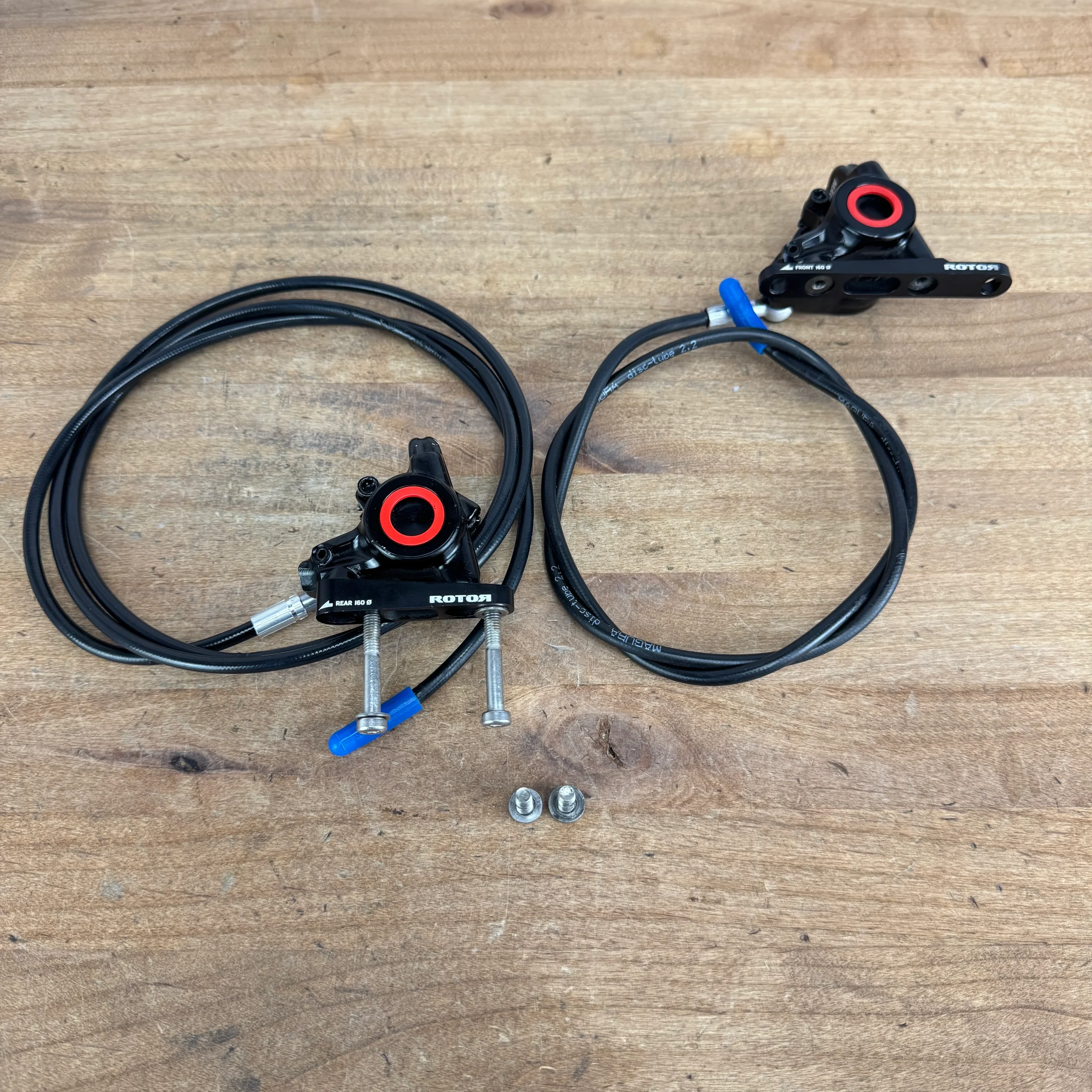 Rotor Flat-Mount Rotor/Magura Black/Red Hydraulic Disc Brake Calipers 315g