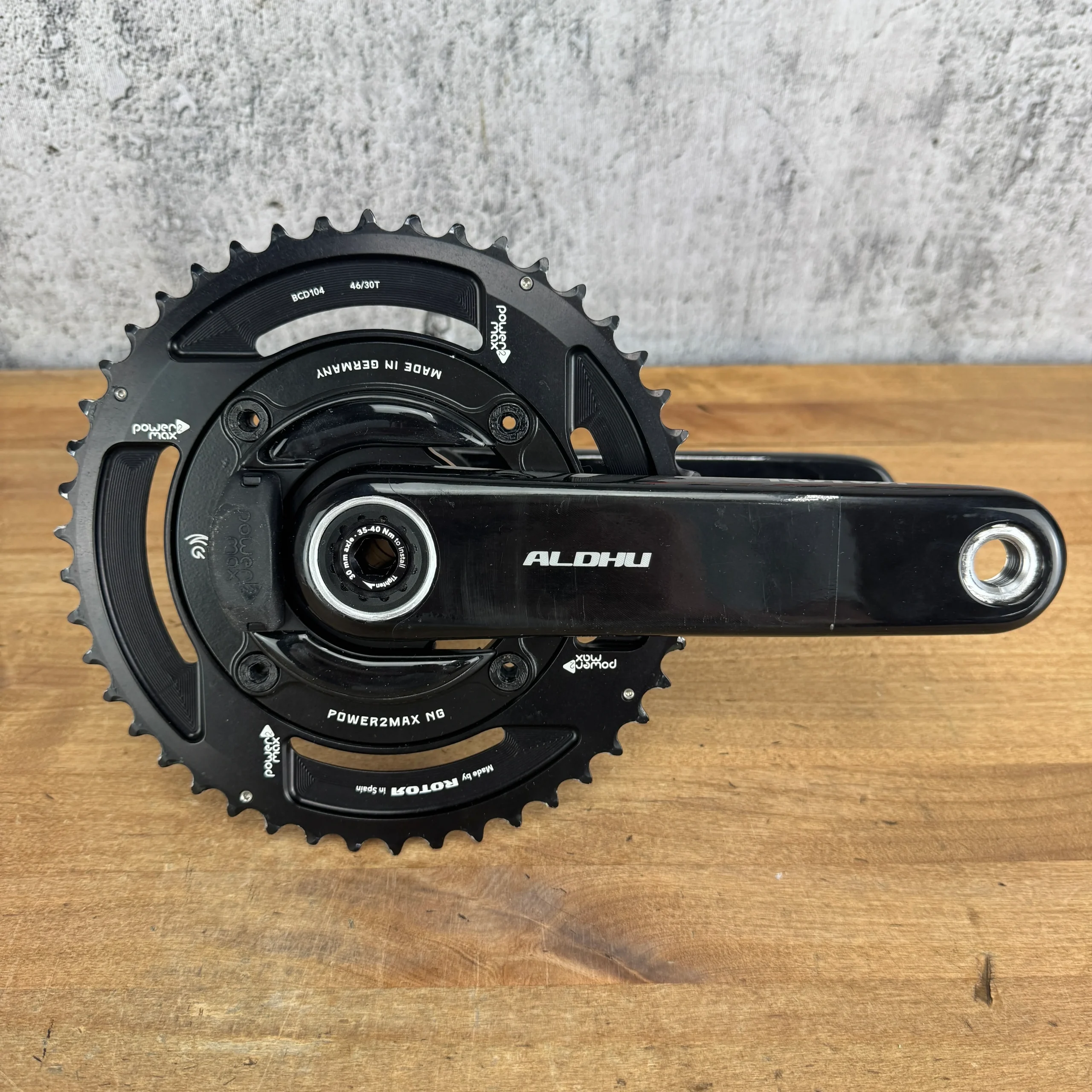 Rotor Gravel NGeco Aldhu Carbon 170mm 46/30t Power Meter Crankset 30mm Spindle