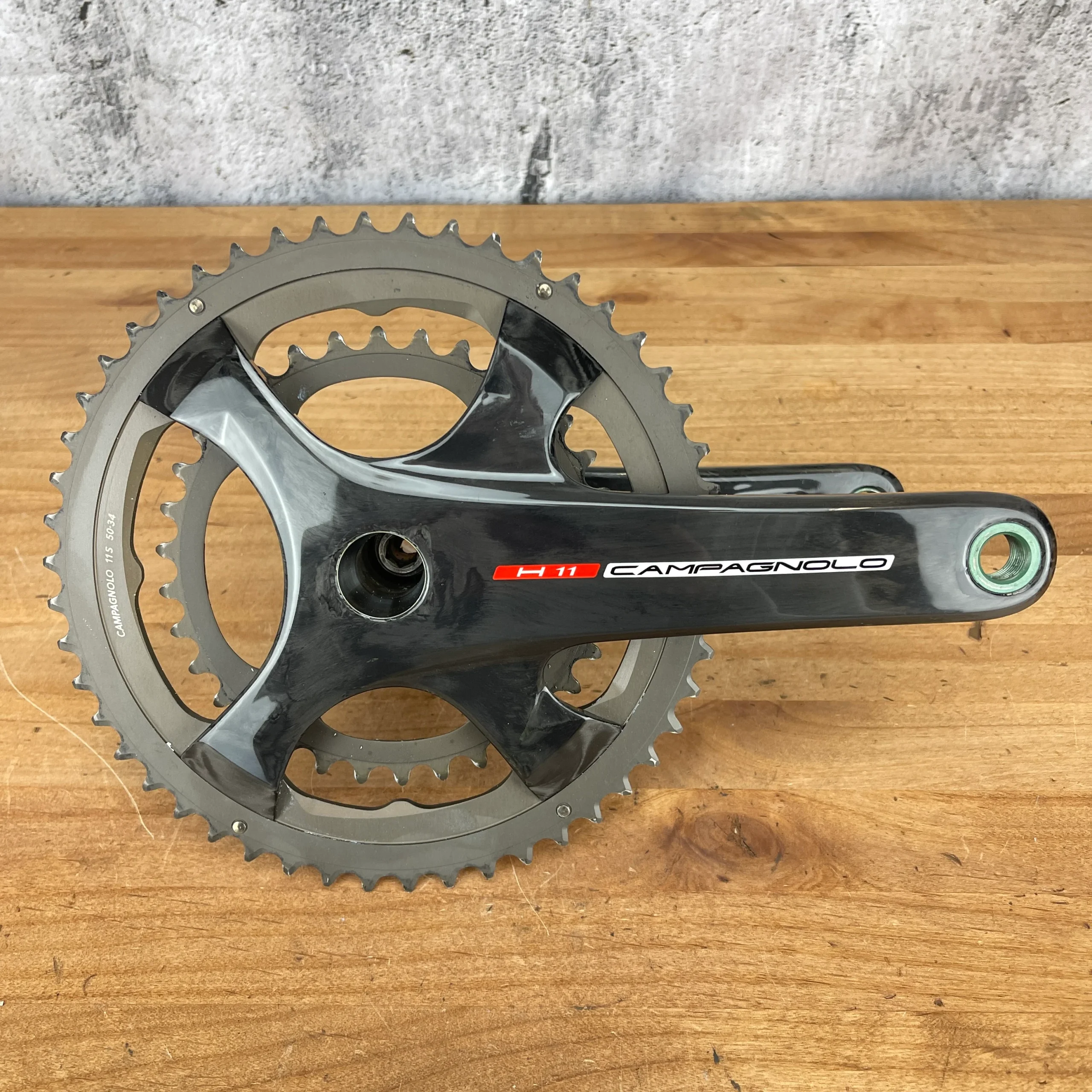 Low Mile! Campagnolo H11 Carbon 11-Speed 50/34t 175mm Crankset 639g USB Ceramic