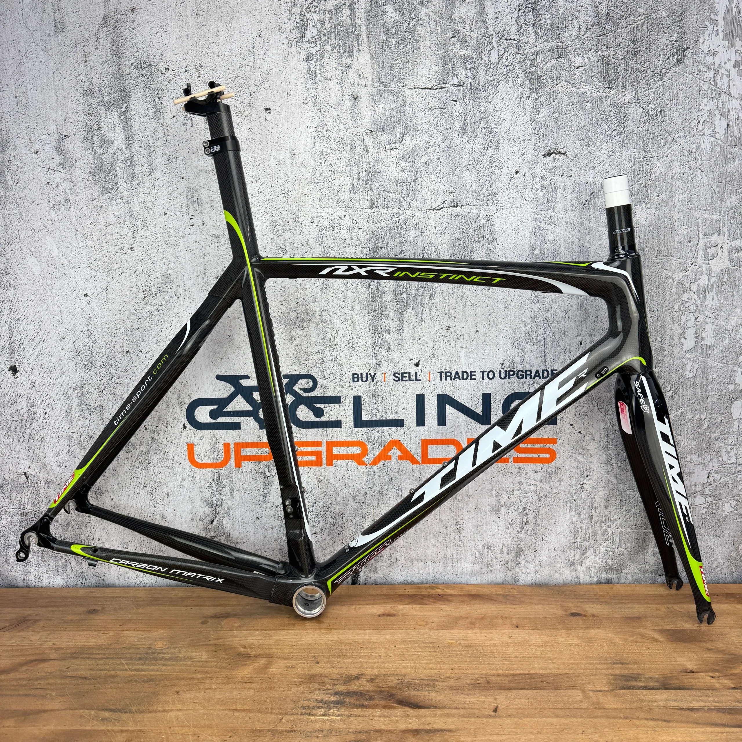 2010 Time NXR Instinct ISP M (56cm) Carbon Rim Brake Bike Frameset 700c 1814g