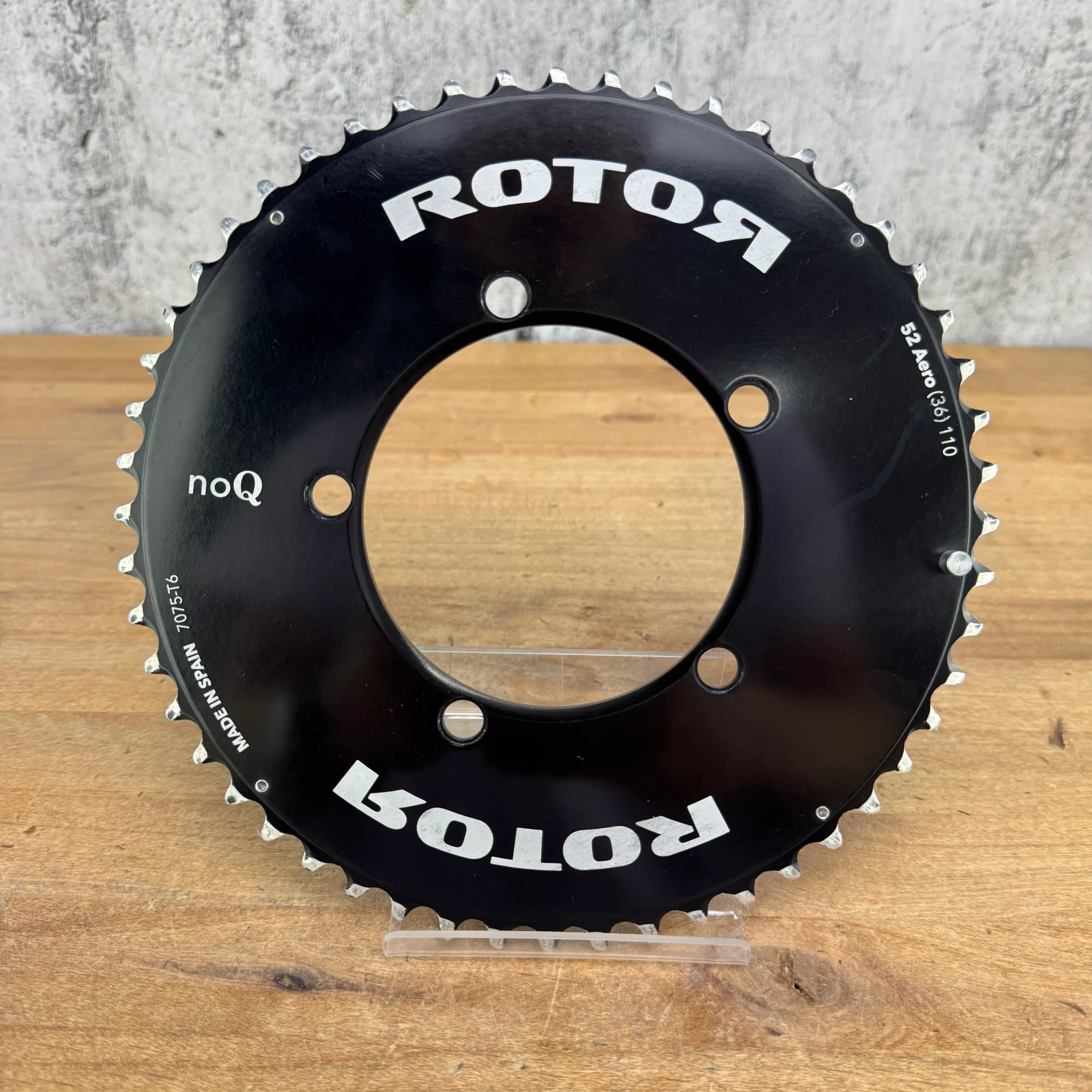 Rotor noQ Aero 52t 110 BCD 5-Bolt Bike Outer Chainring 145g