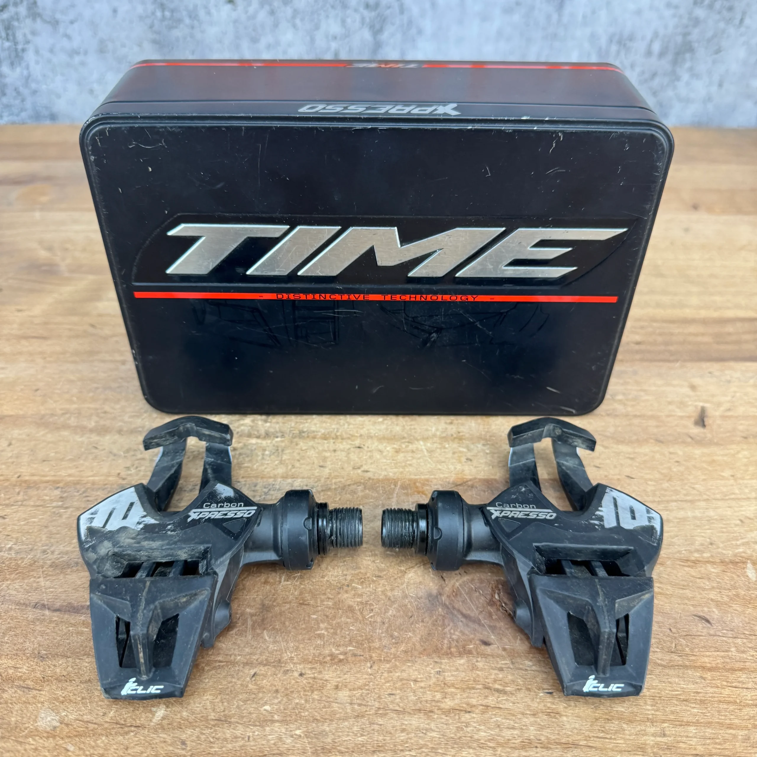 Low Mile! Time Xpresso 10 Carbon Road Bike Clipless Pedals w/ Cleats 200g