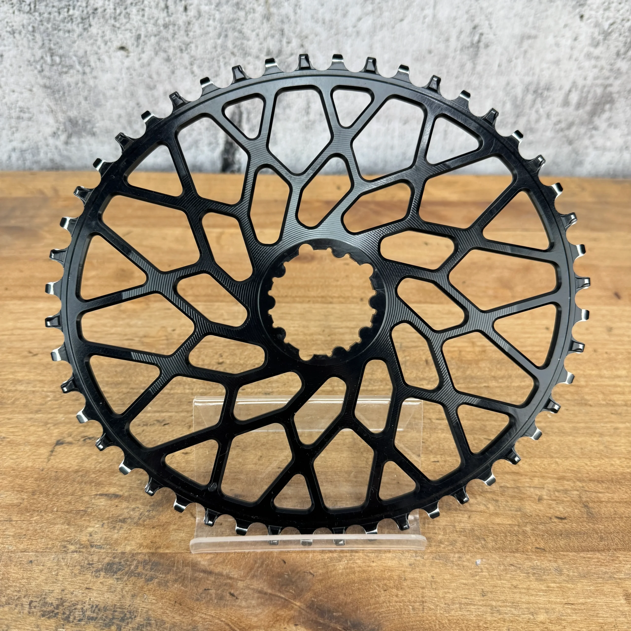 Low Mile! Absolute Black Premium Beach Racing Oval 3-Bolt 48t 1x Chainring 129g