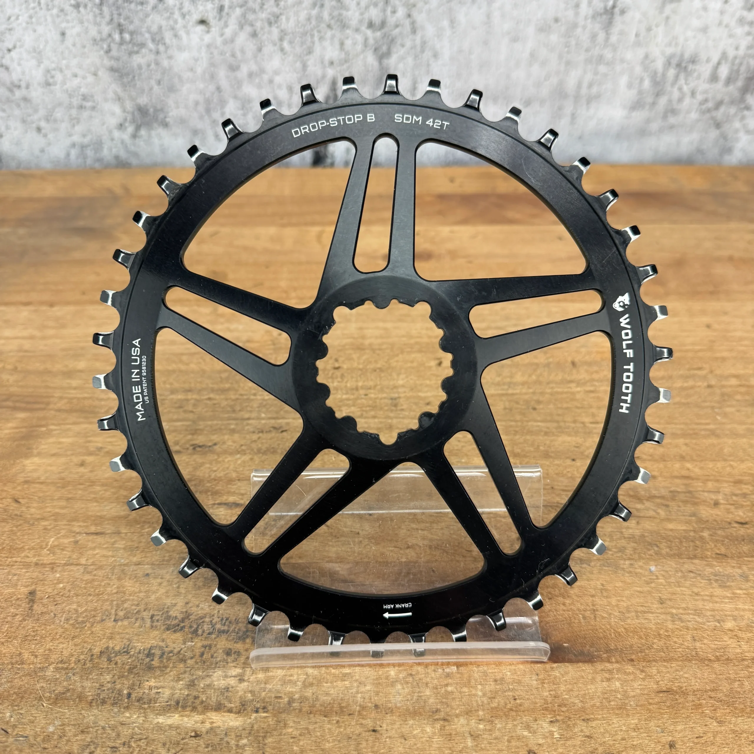 Low Mile! Wolf Tooth Drop Stop B Sram 3-Bolt 11-Speed 42t 1x Chainring 109g