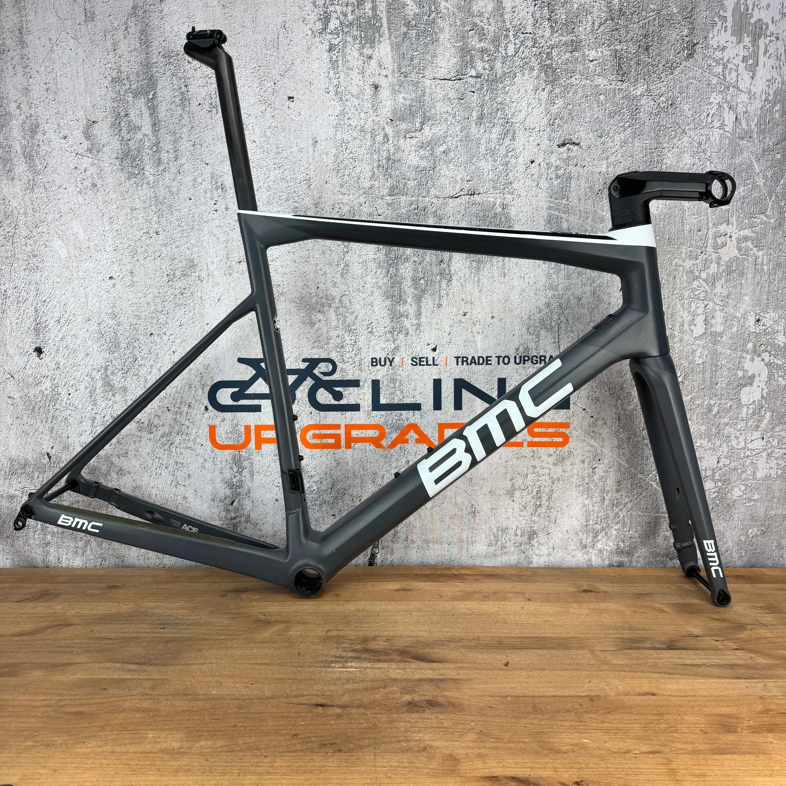 2020 BMC Teammachine SLR01 58cm Carbon Gray/White Disc Brake Frameset 2003g
