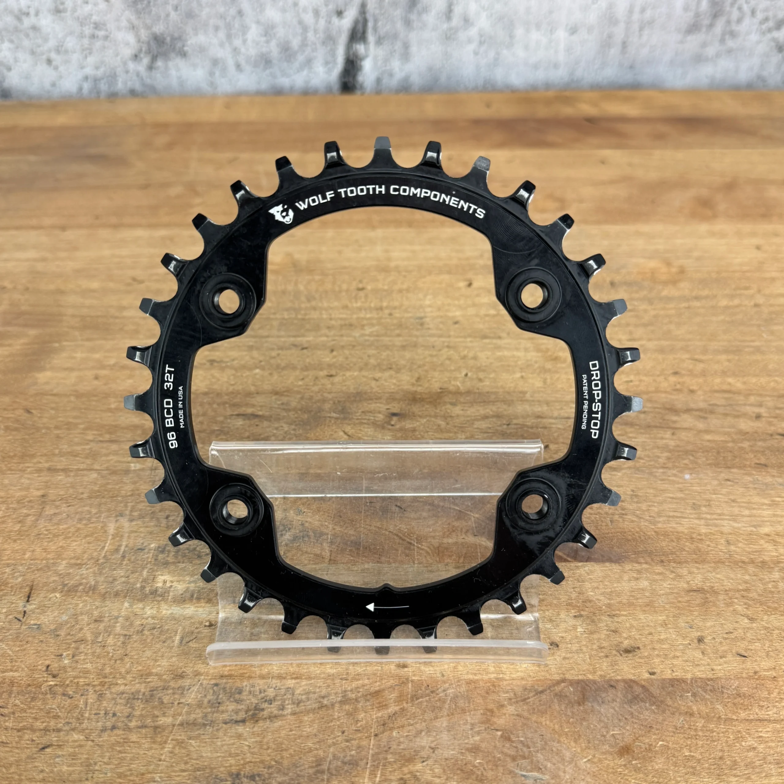 Low Mile! Wolf Tooth Drop Stop 32t 12-Speed 4-Bolt 96 BCD 1x Chainring 53g