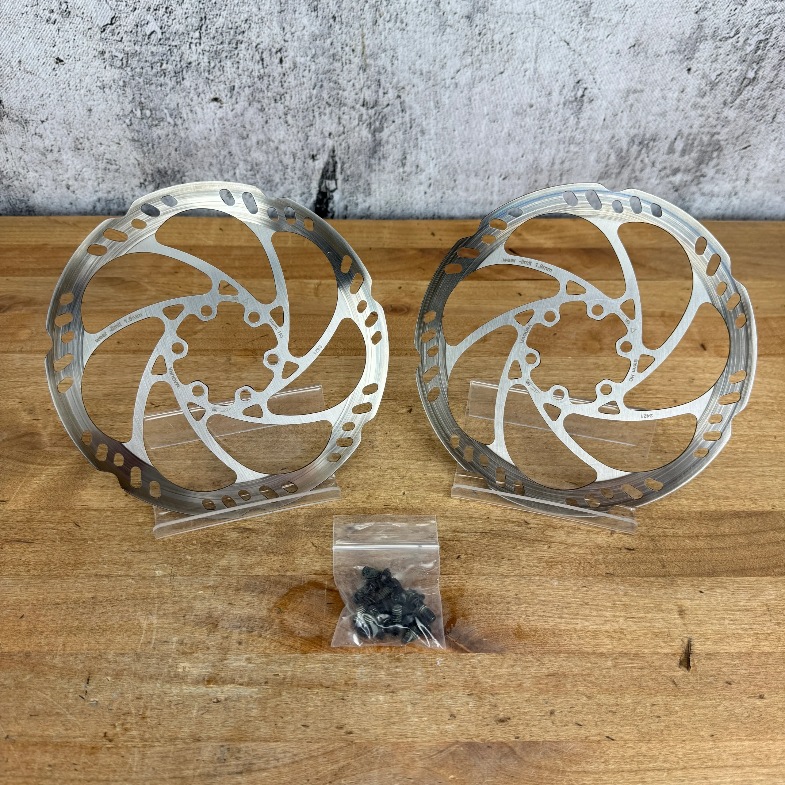 Low Mile! Pair MAGURA Storm HC 160mm 6-Bolt Disc Brake Rotors 244g