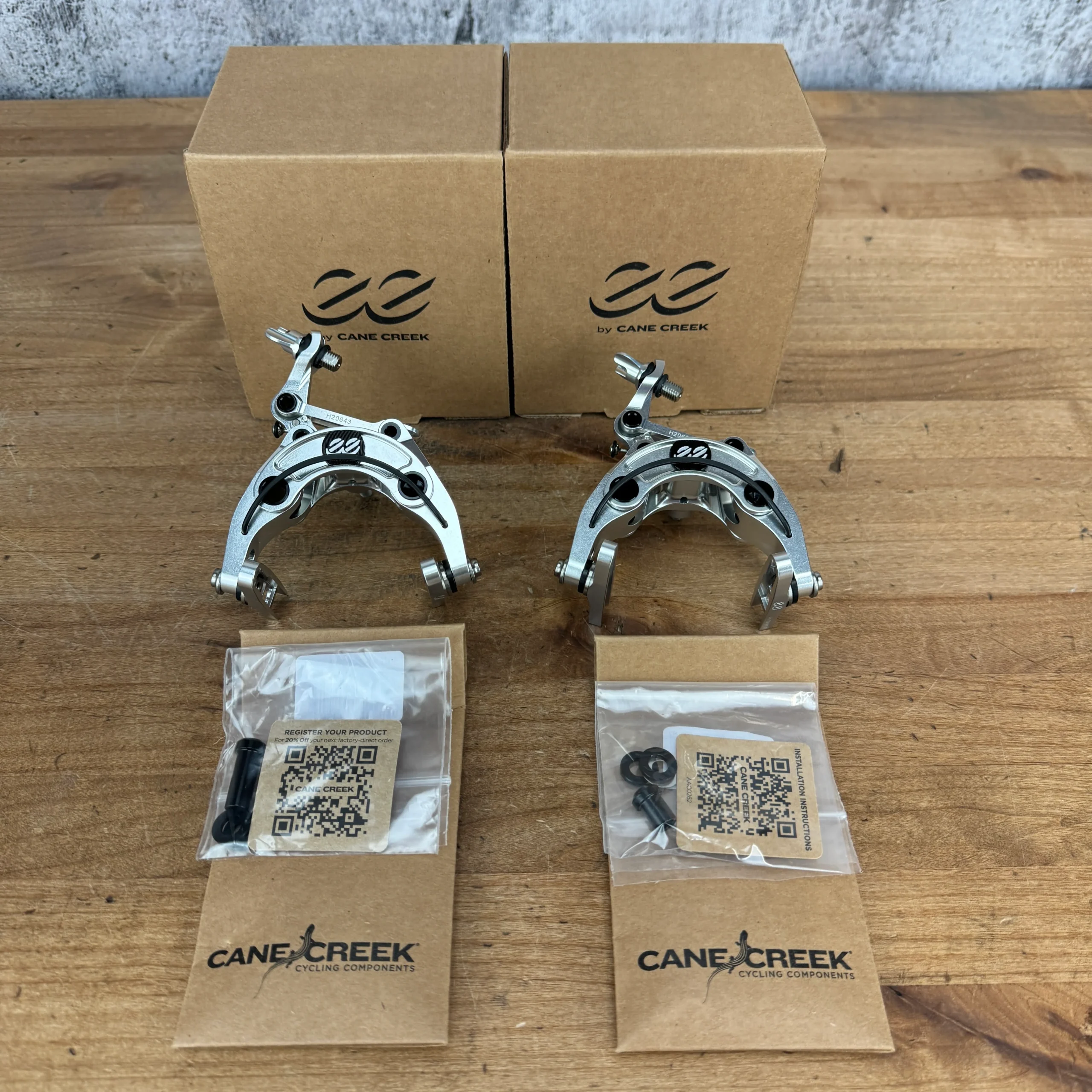 New! Cane Creek eeBrakes Gen 4 Center-Mount Silver Rim Brake Calipers Brakeset