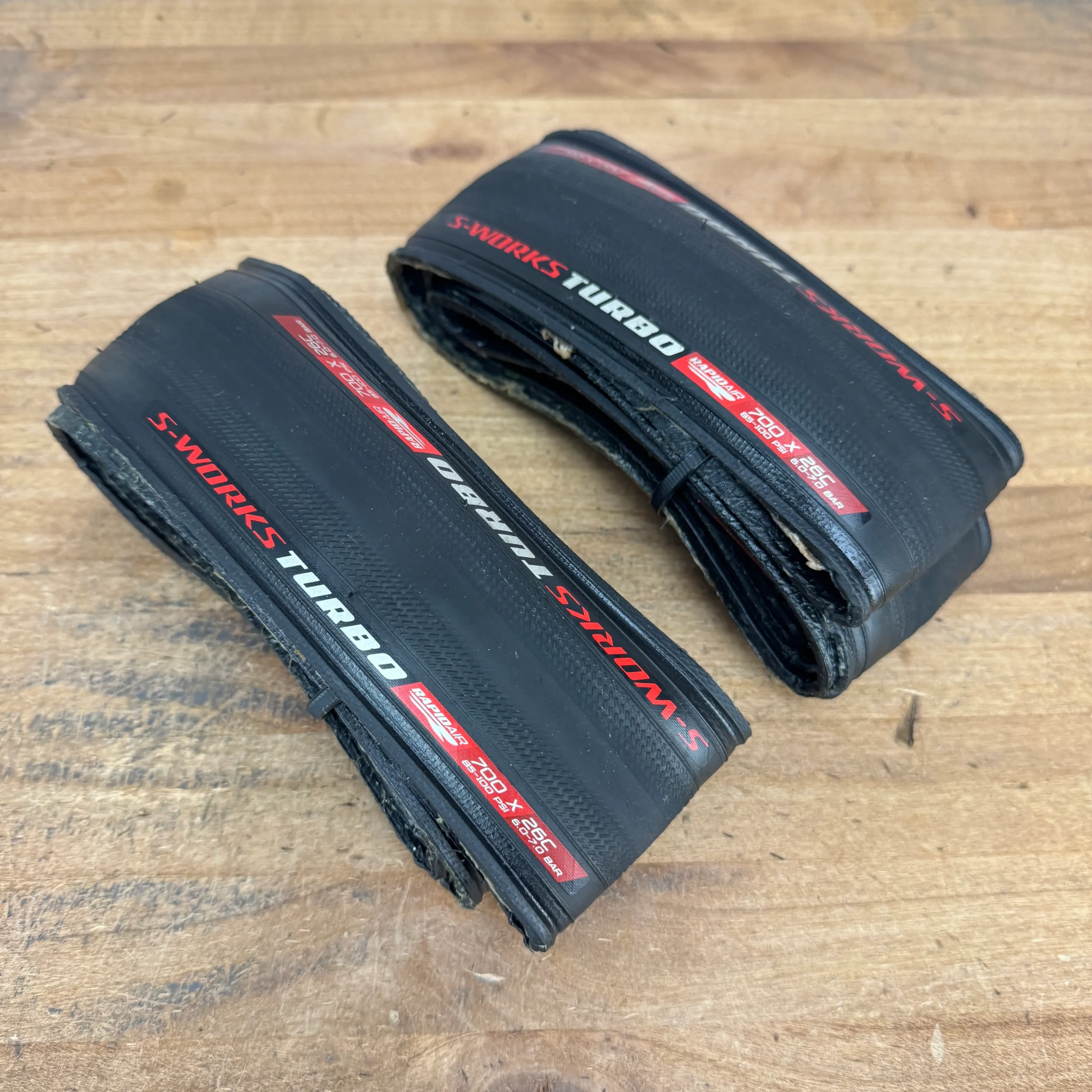 Pair Specialized S-Works Turbo RapidAir 2Bliss 700c x 26mm Tubeless Tires