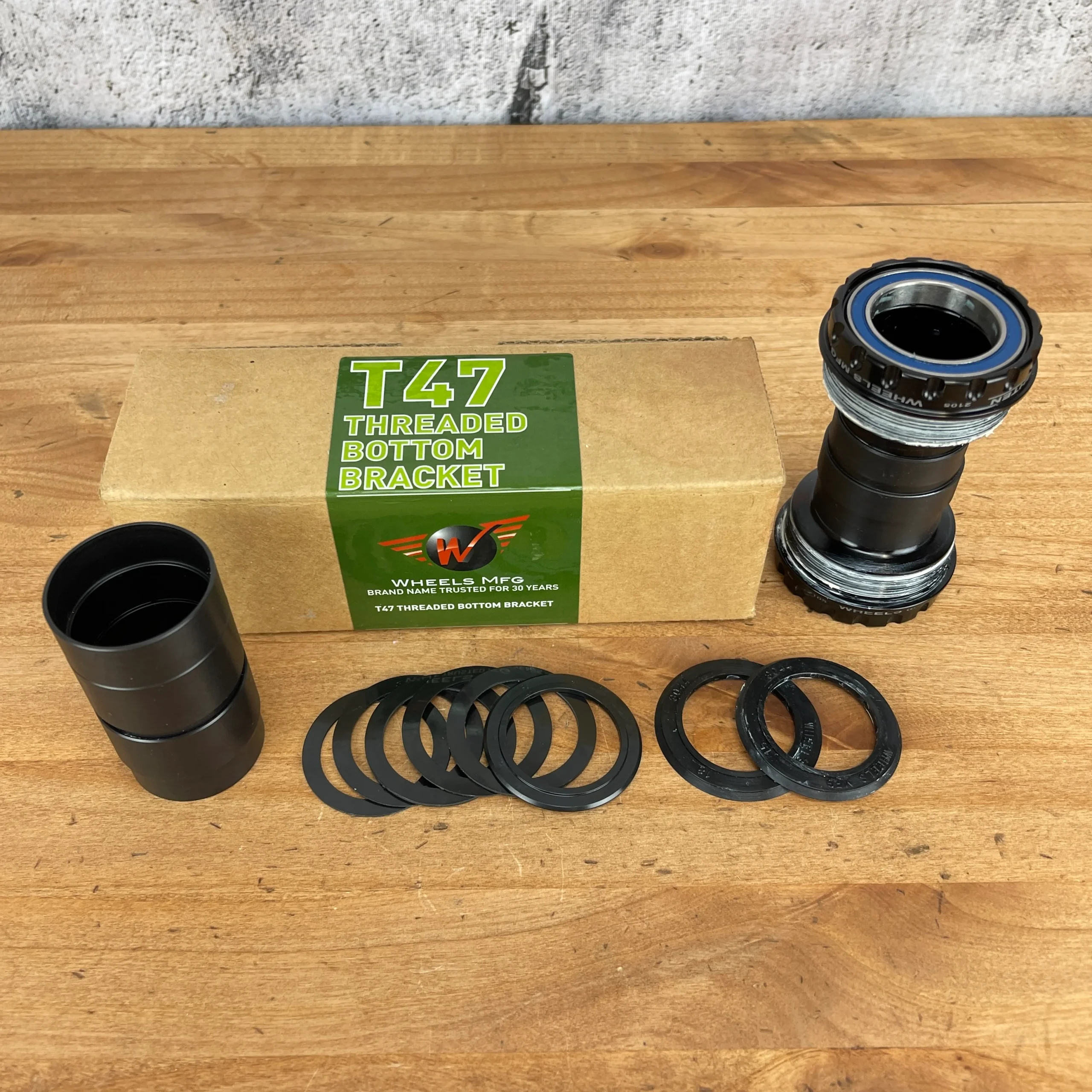 New! Wheels Mfg T47-OUT-30 T47/68 Outboard for 30mm Bike Bottom Bracket
