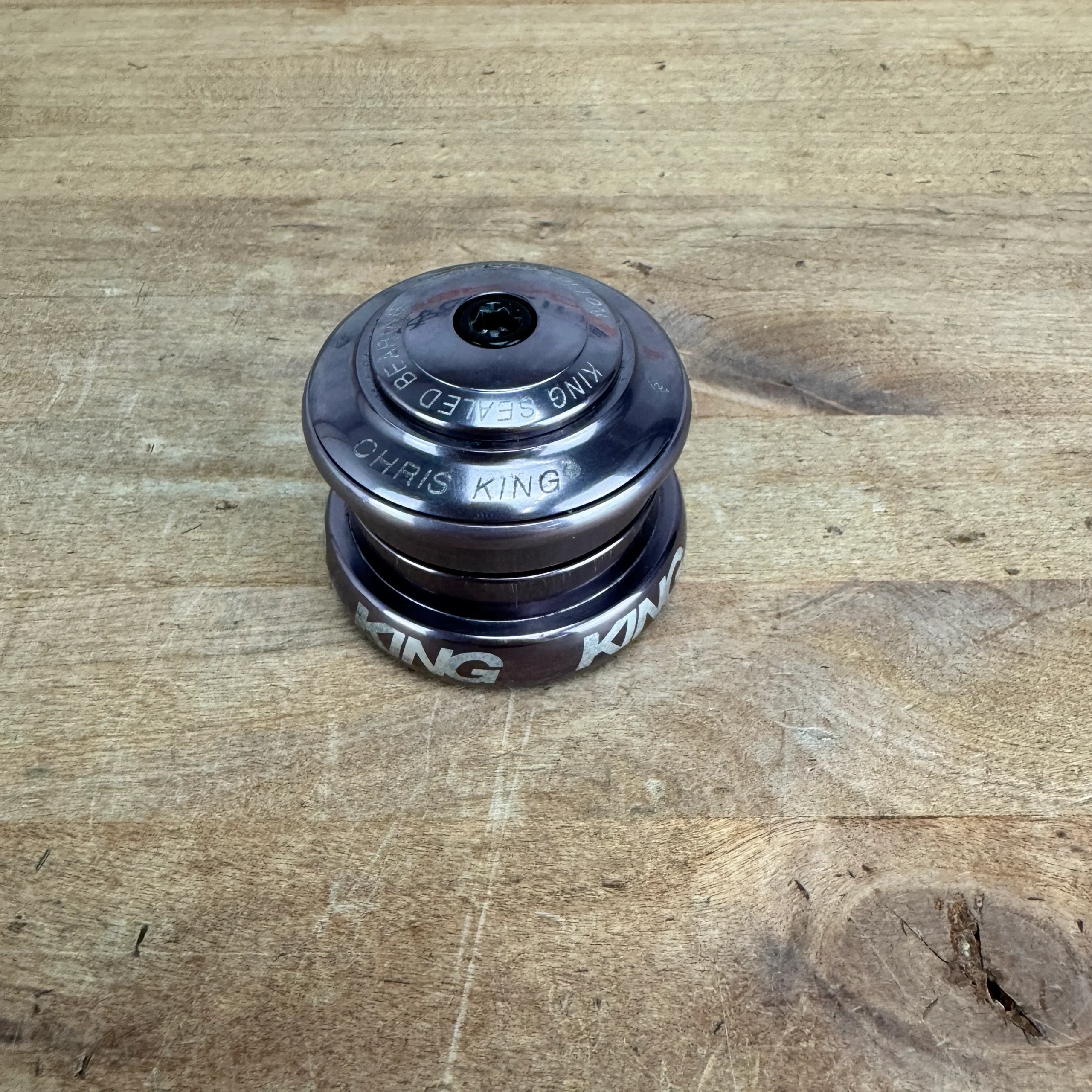 Low Mile! Chris King InSet 8 1 1/4" - 1 1/8" Purple Bike Complete Headset 135g