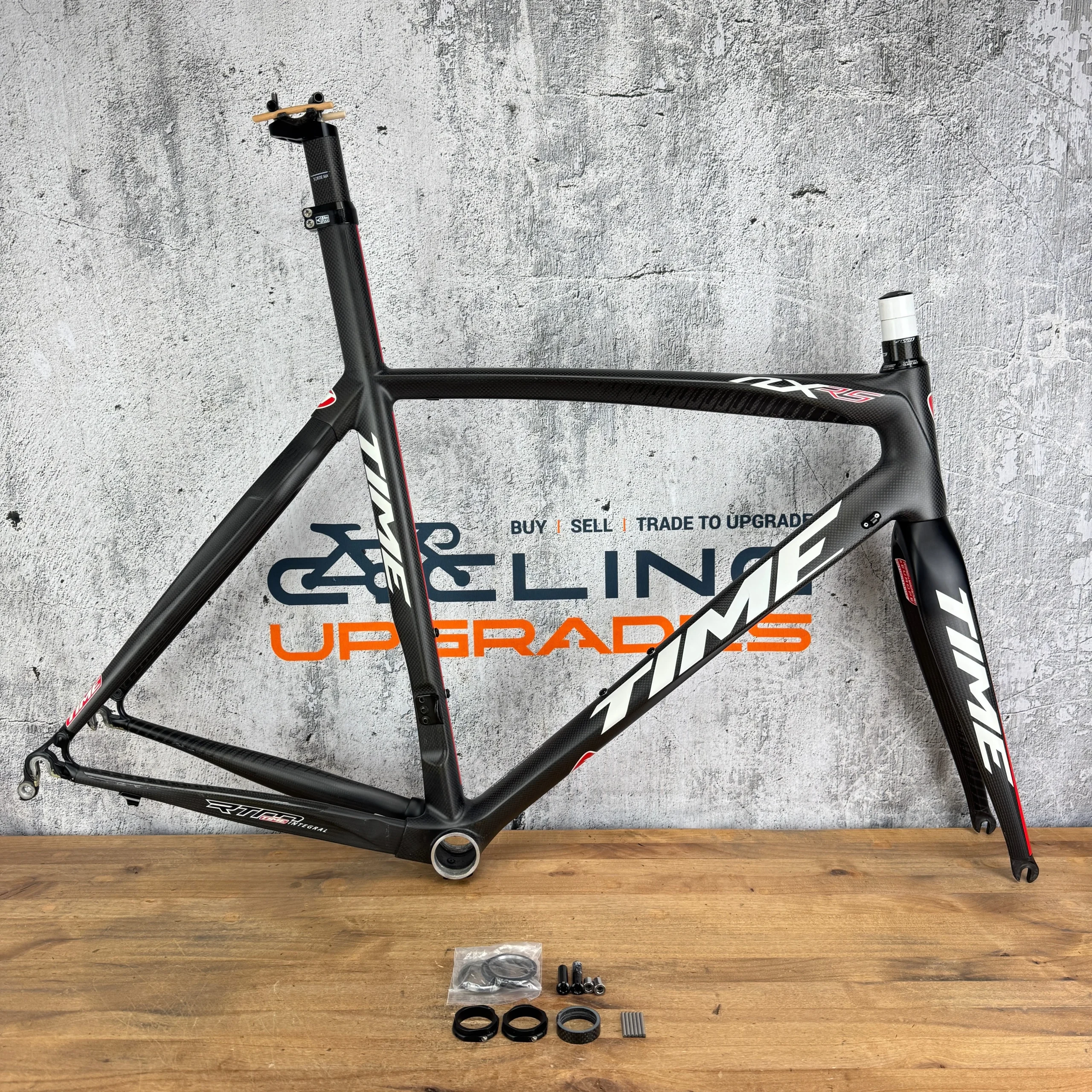 Low Mile! 2013 Time NXRS Small (54cm TT) Carbon Rim Brake Frameset 700c 1680g